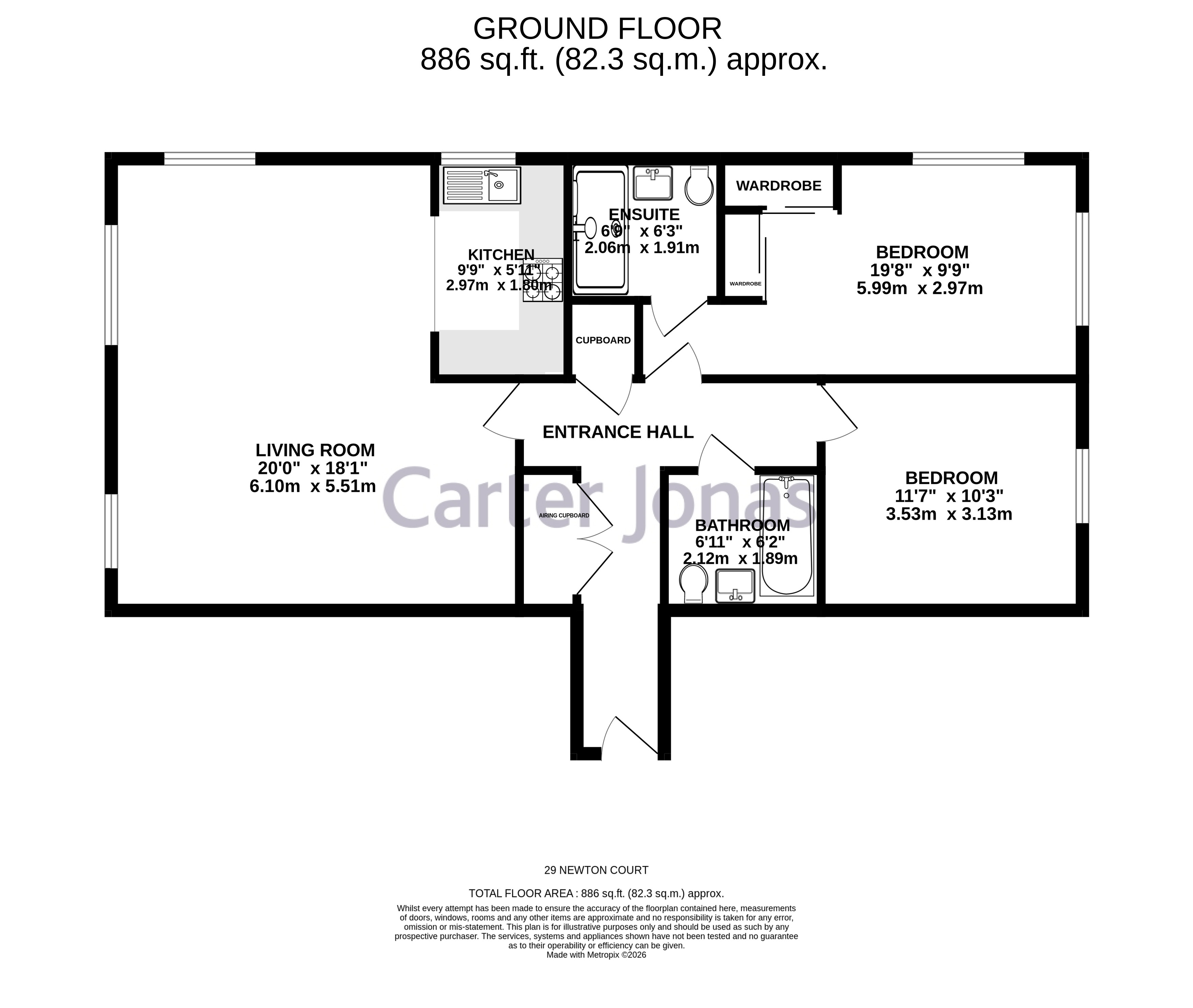 29, Newton Court, Cambridge floorplan