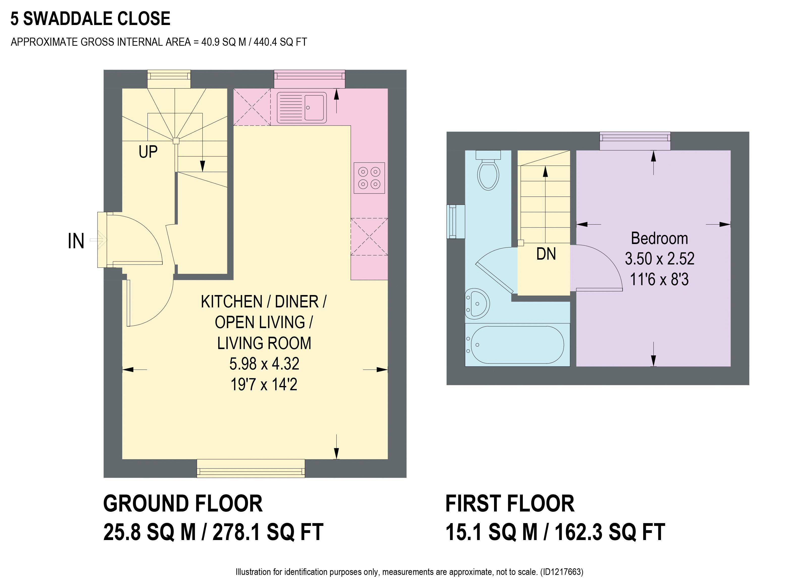 5, Swaddale Close, Chesterfield floorplan