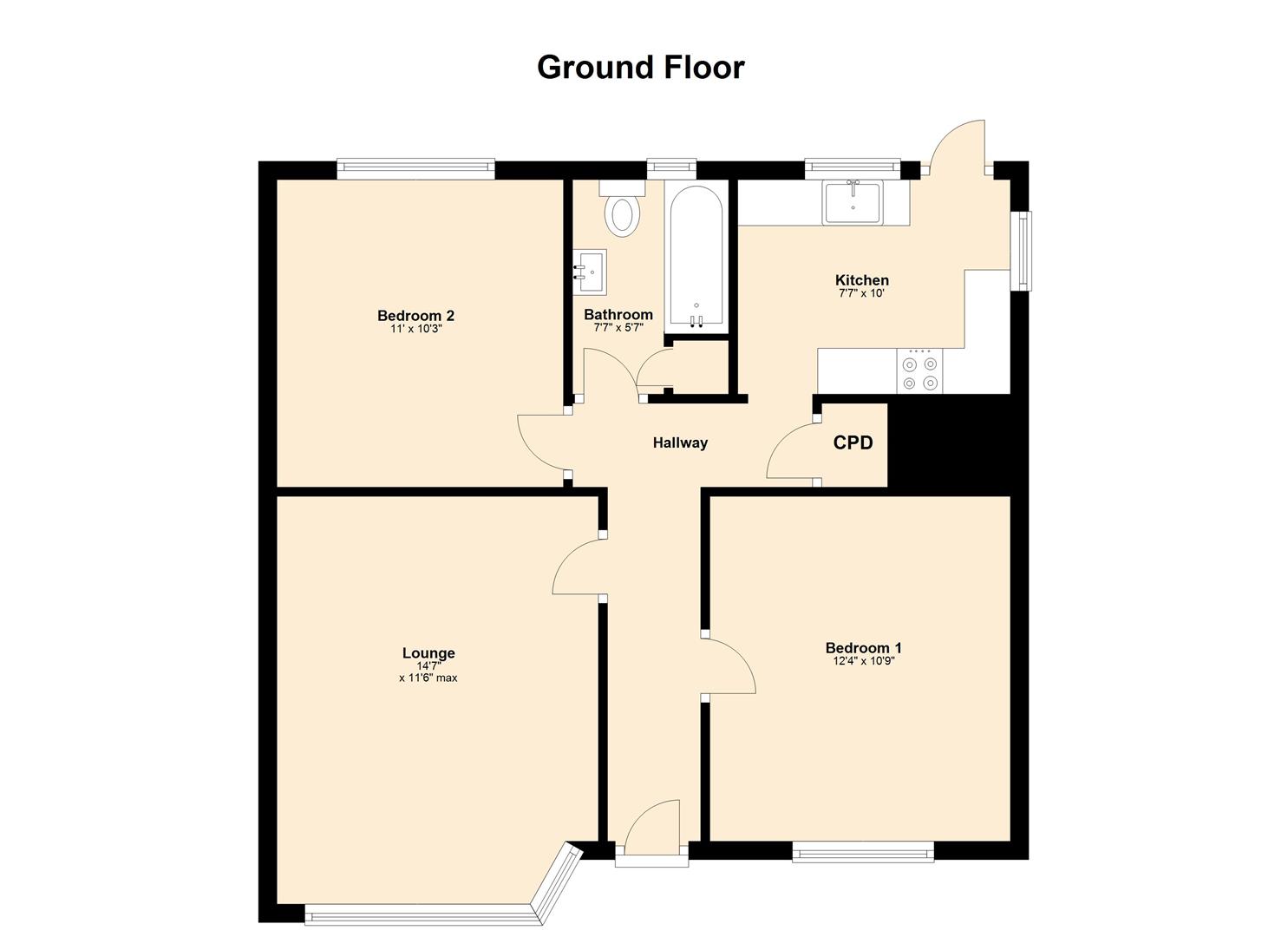 Hexham Gardens, Isleworth floorplan