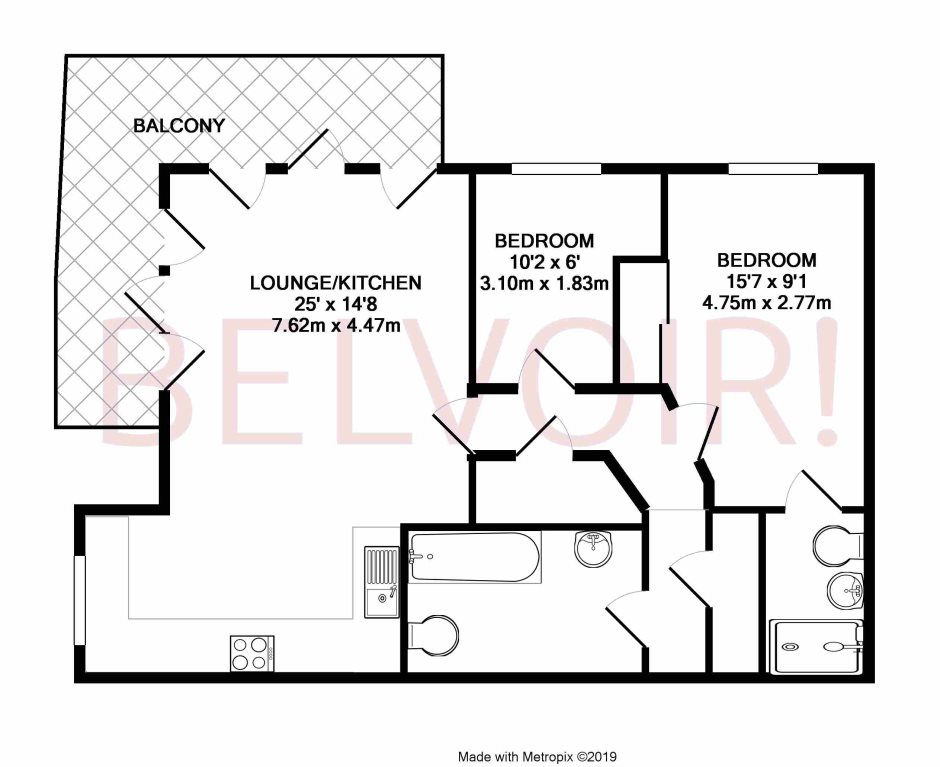 2 Bedrooms Flat to rent in Winterthur Way, Basingstoke RG21