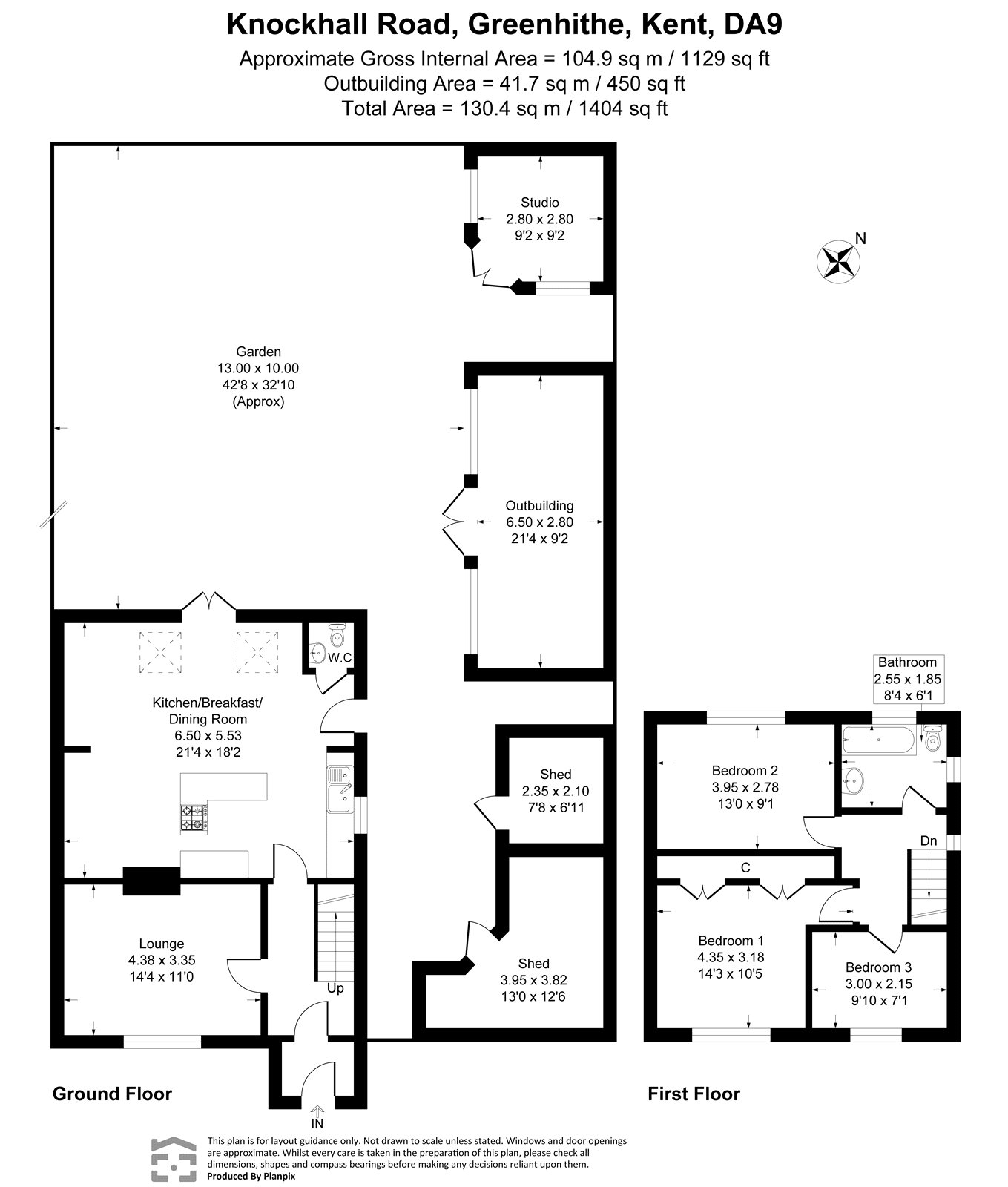 136, Knockhall Road, Kent floorplan