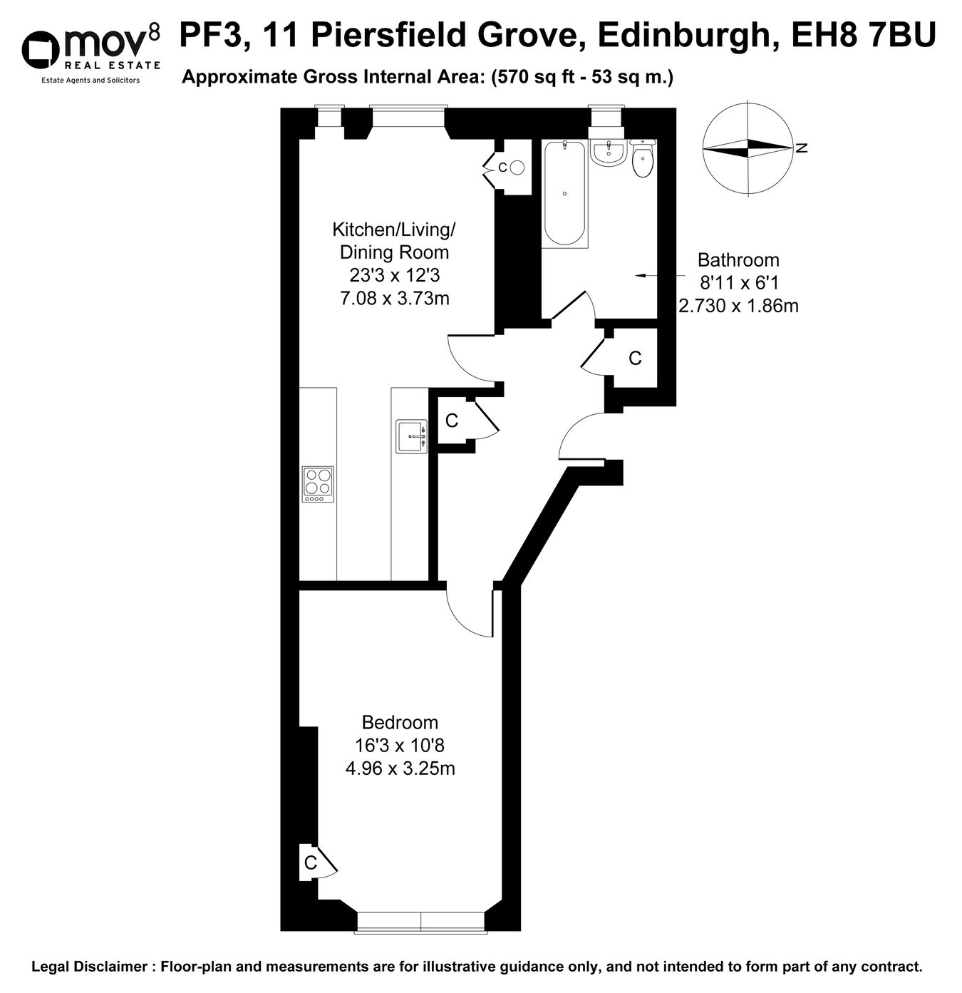 PF3, 11, Piersfield Grove, Edinburgh floorplan