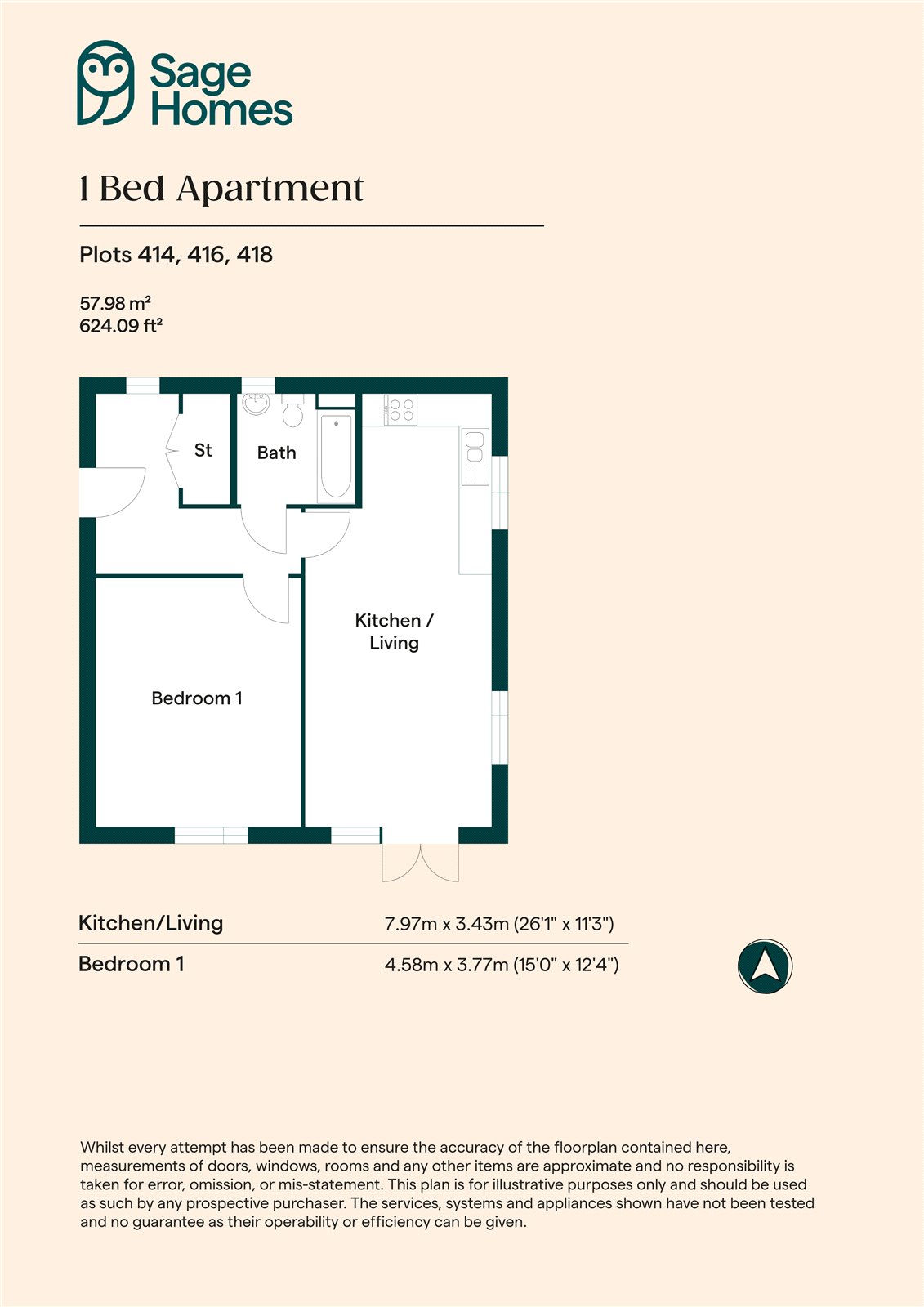 Dukes Quarter - Plot 414^, 26, Hamilton Court, Bordon floorplan