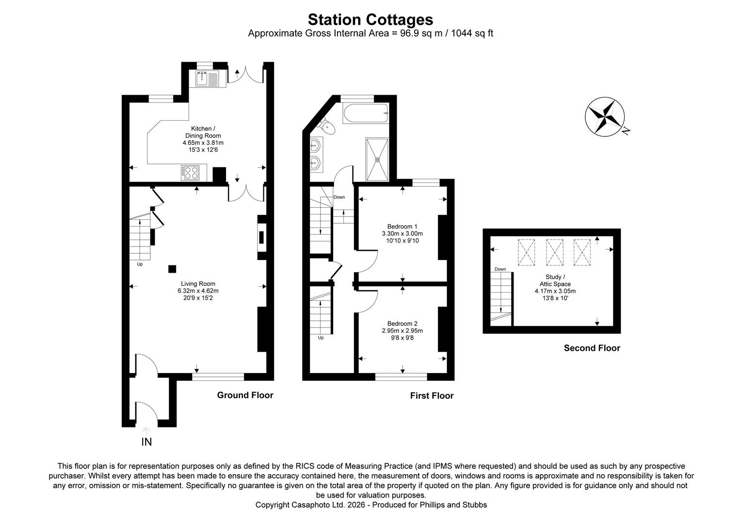 2, Station Cottages, Winchelsea floorplan