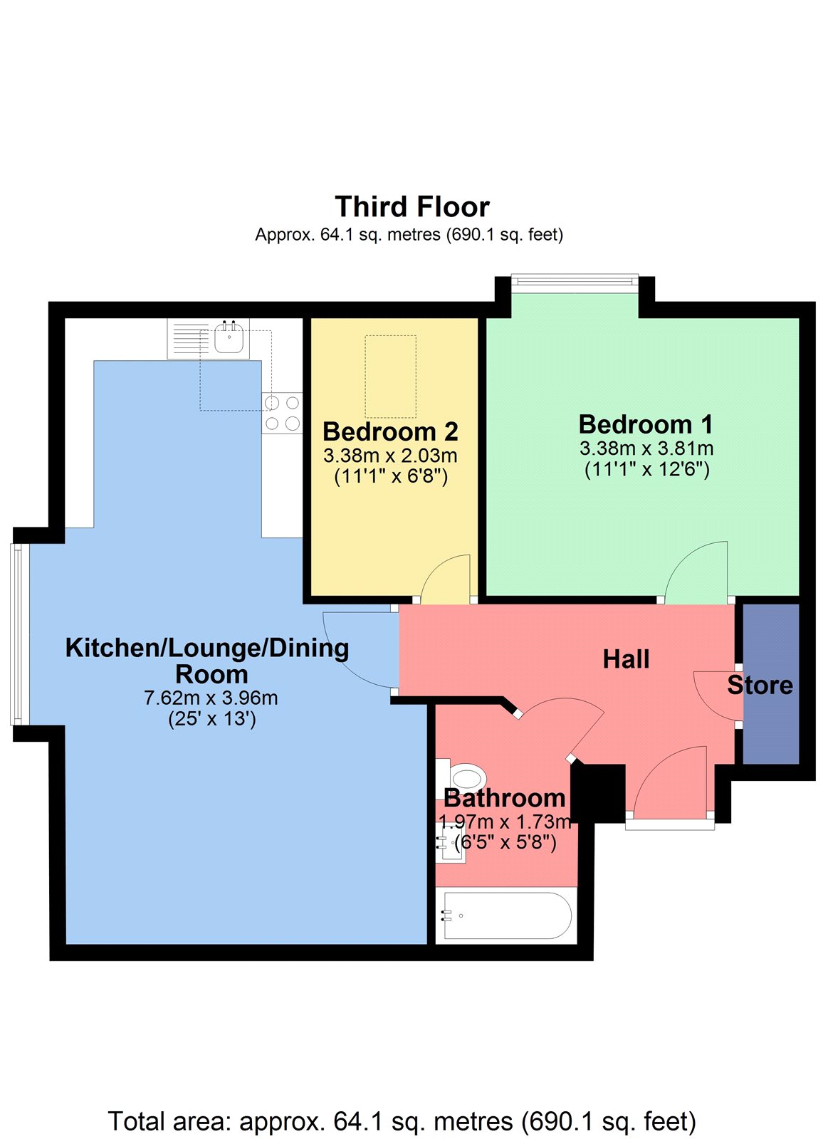 2 Bedrooms Flat to rent in Sapphire Court, Lord Street, Watford, Hertfordshire WD17