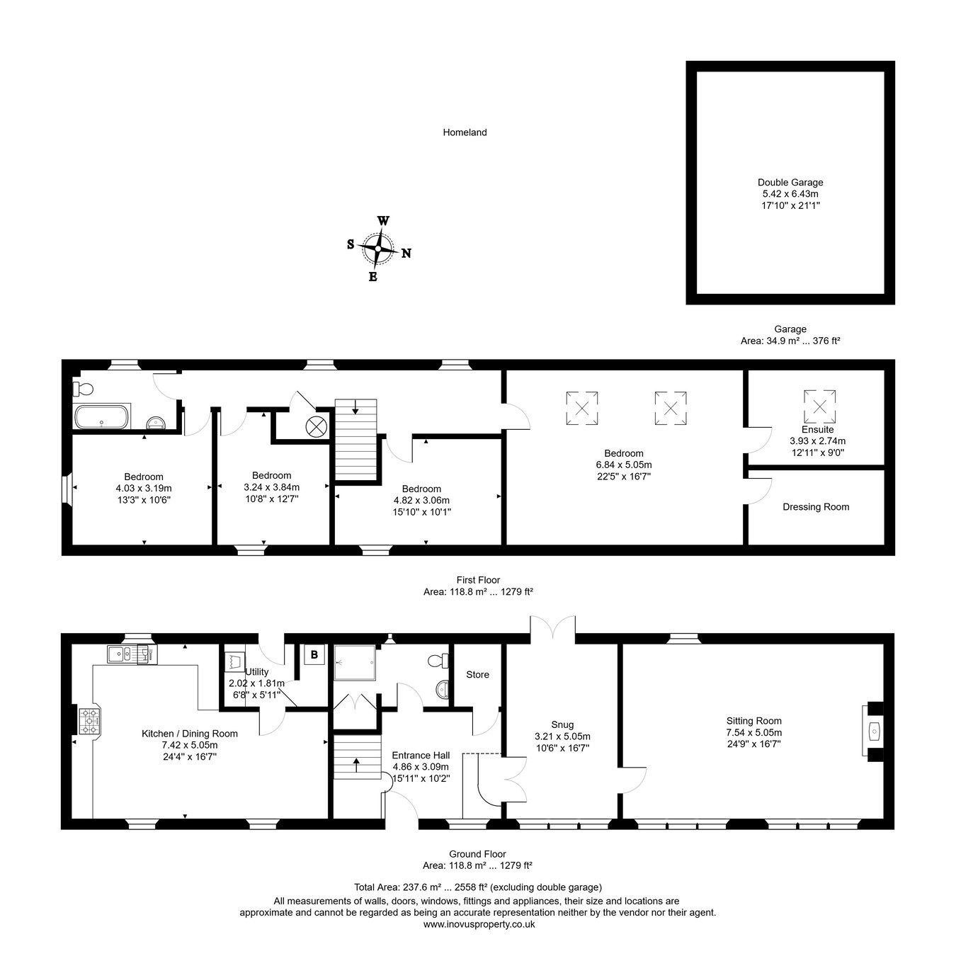Holmelands, Foxcote, Somerset floorplan