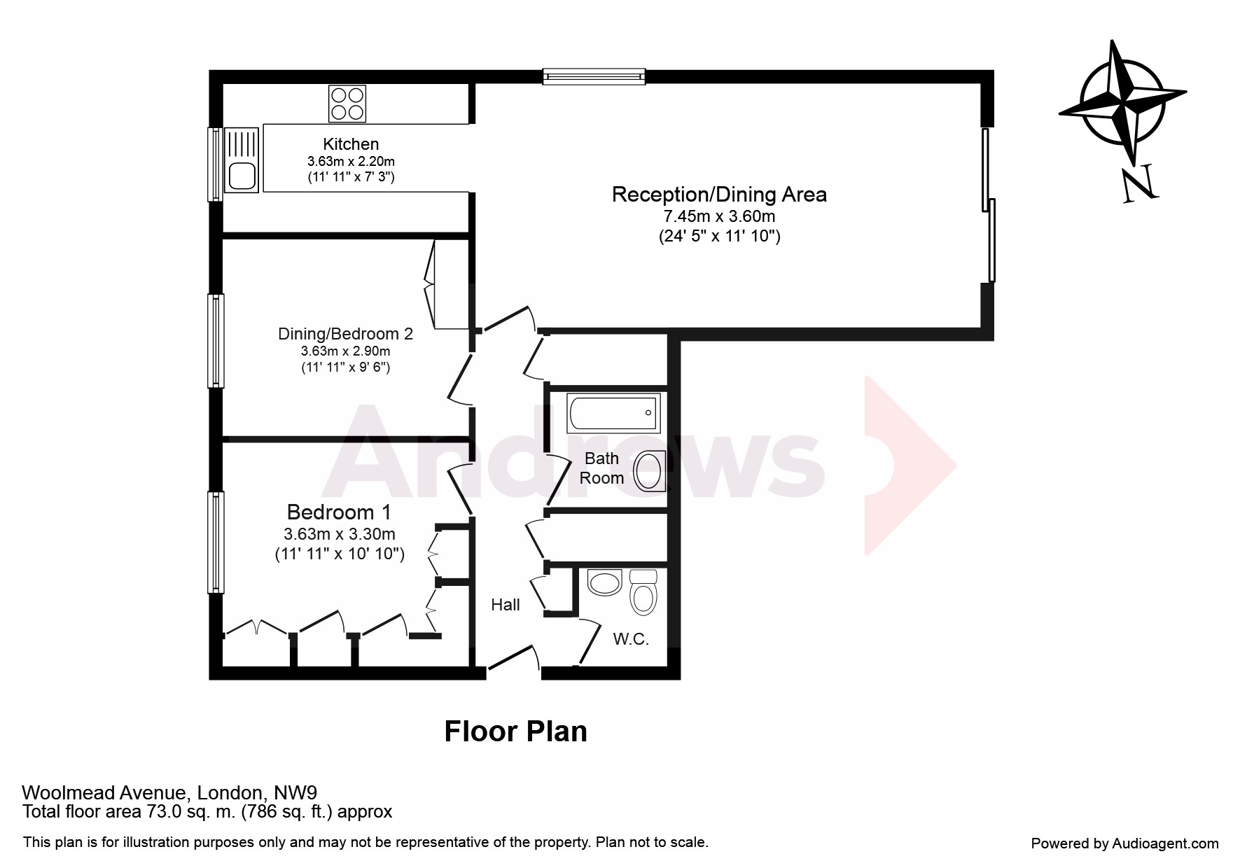2 Bedrooms Flat for sale in Verulam Court, London NW9