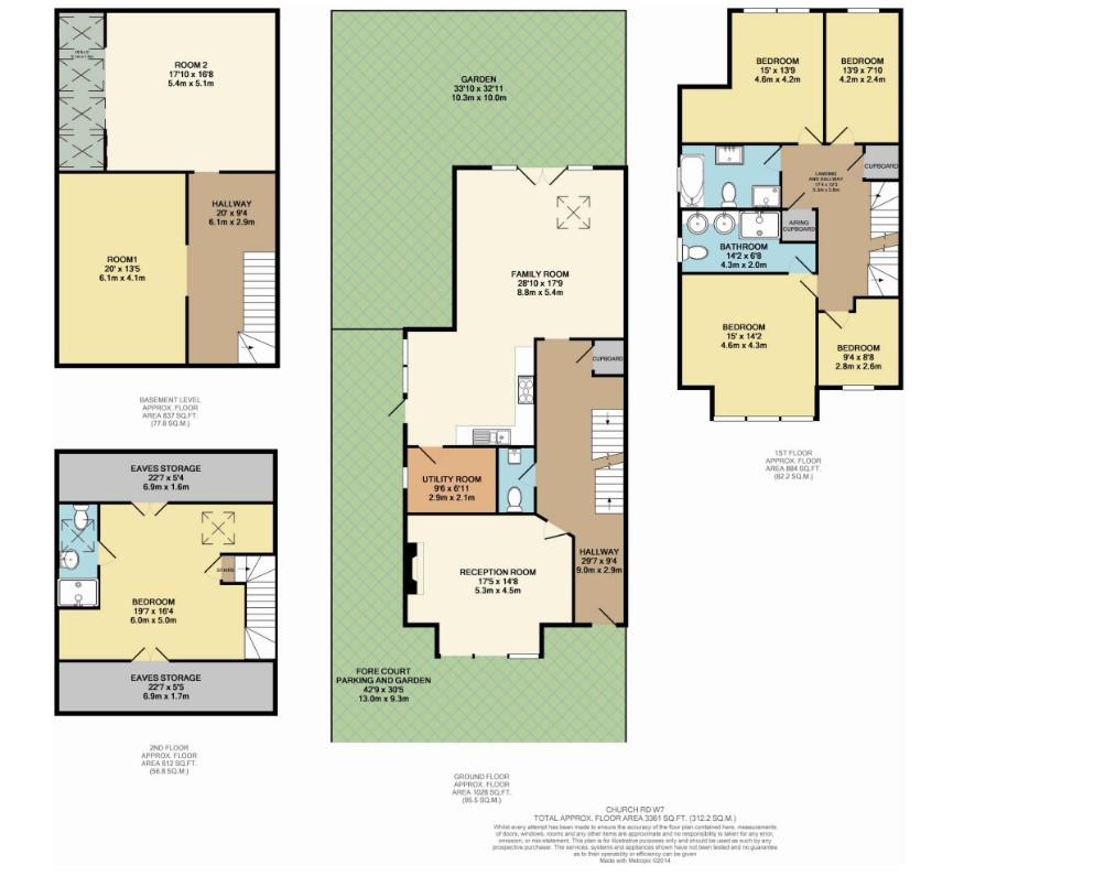 118, Church Road, London floorplan