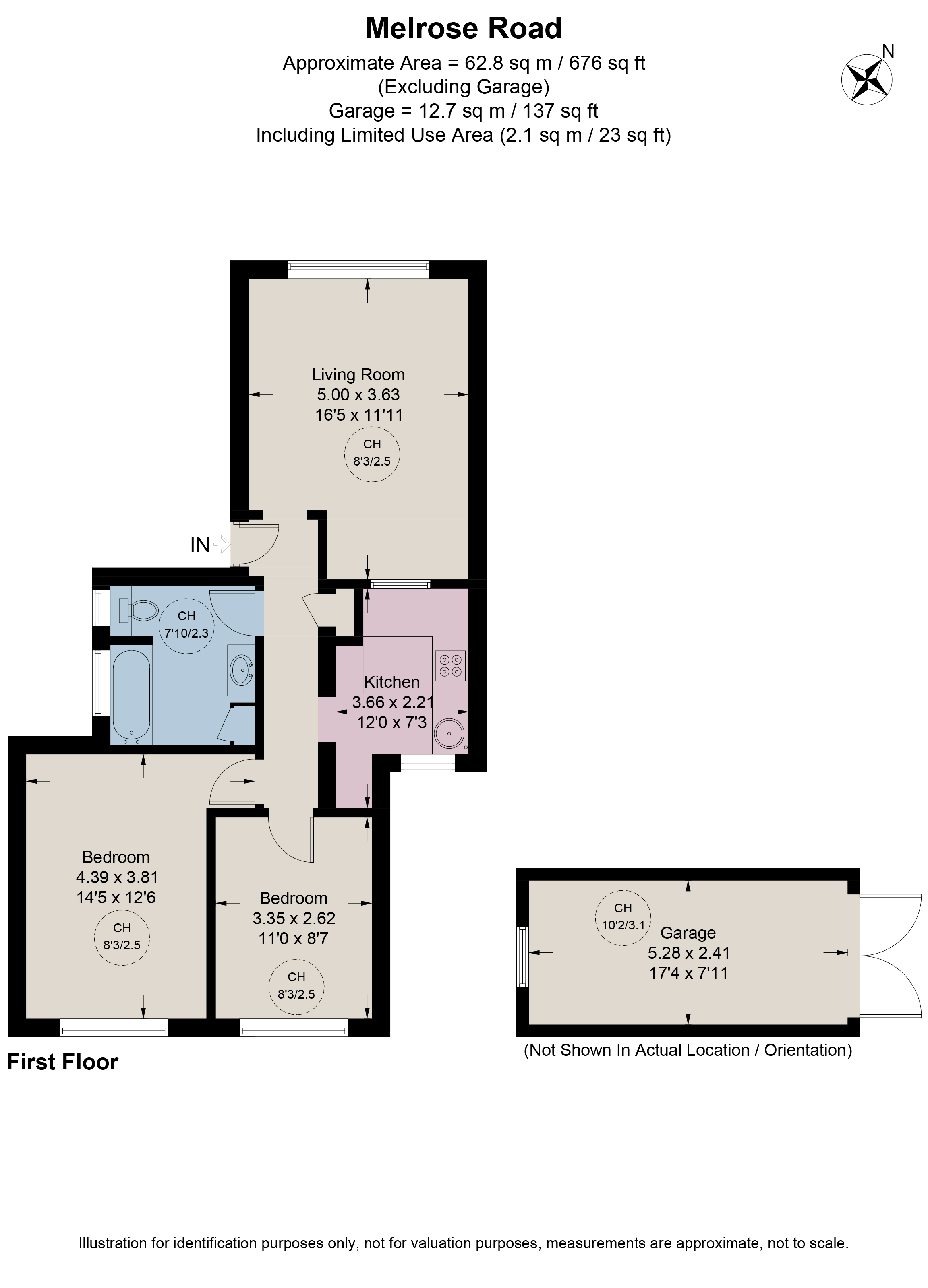 Flat 2, 13, Melrose Road, London floorplan