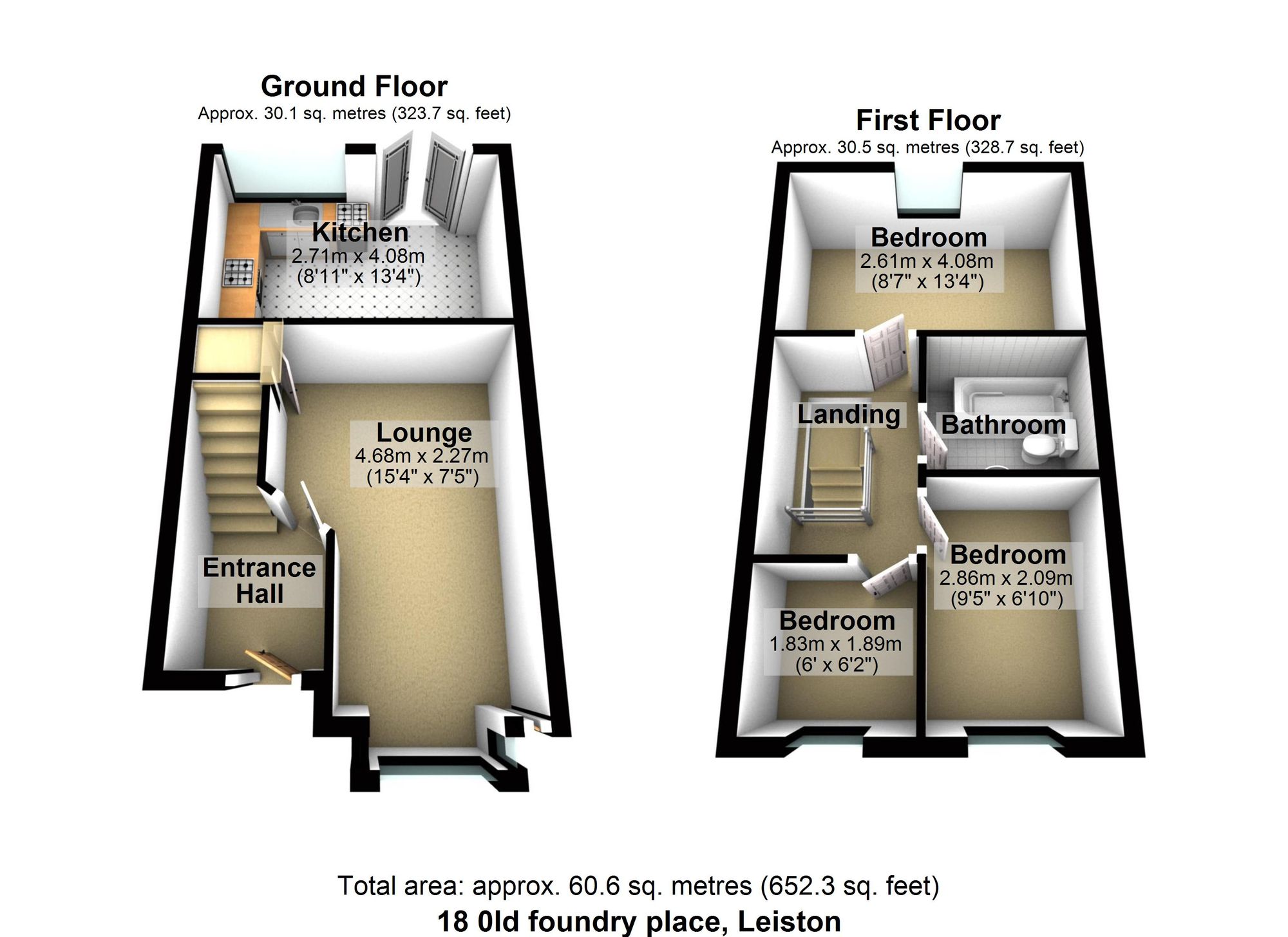 18 Old Foundry Place, Leiston floorplan