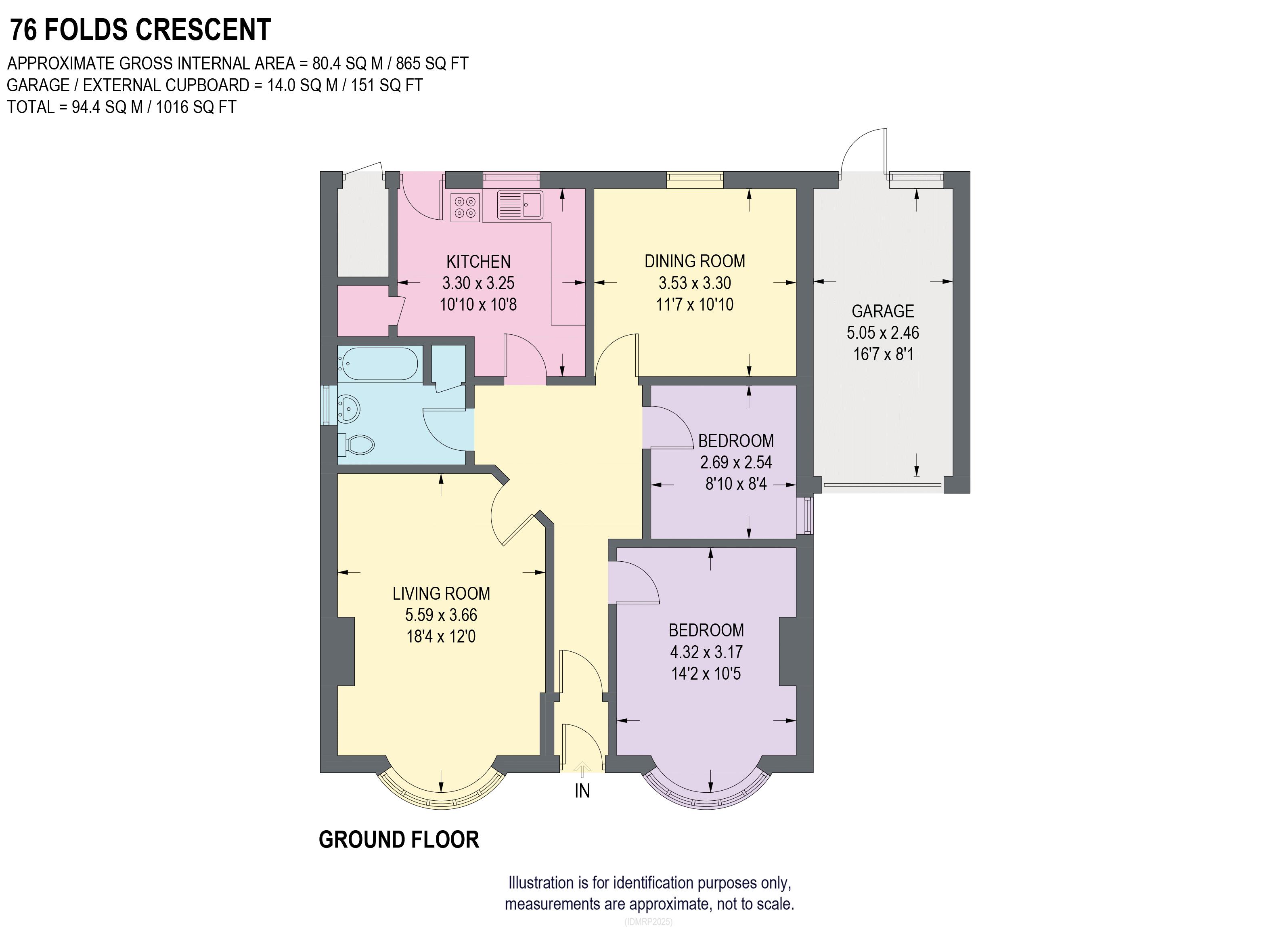 76, Folds Crescent, Sheffield floorplan