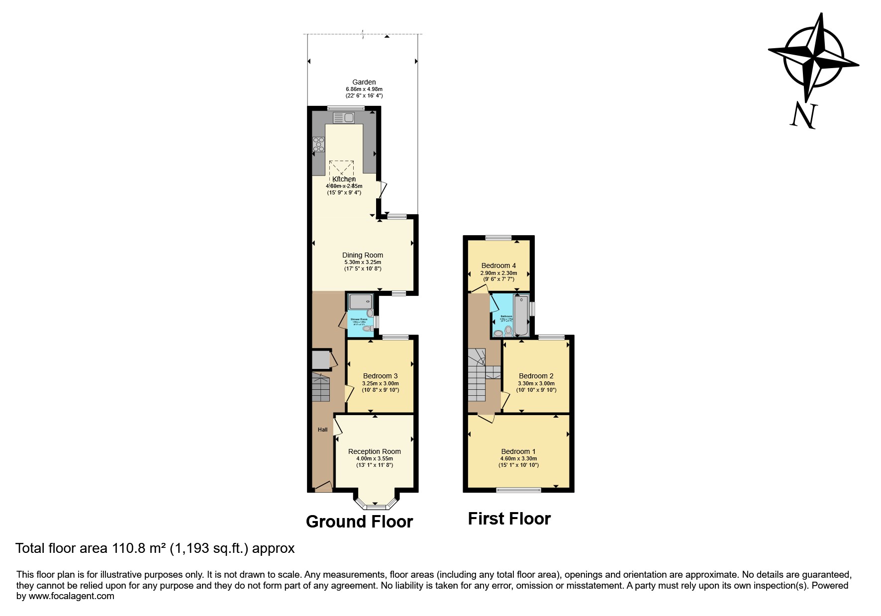 1, Ferndale Road, London floorplan