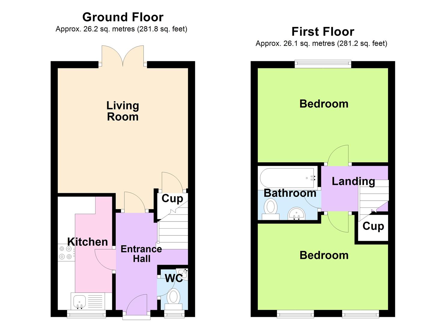 2 Bedrooms Town house for sale in Otter Close, Ibstock, Leicestershire LE67