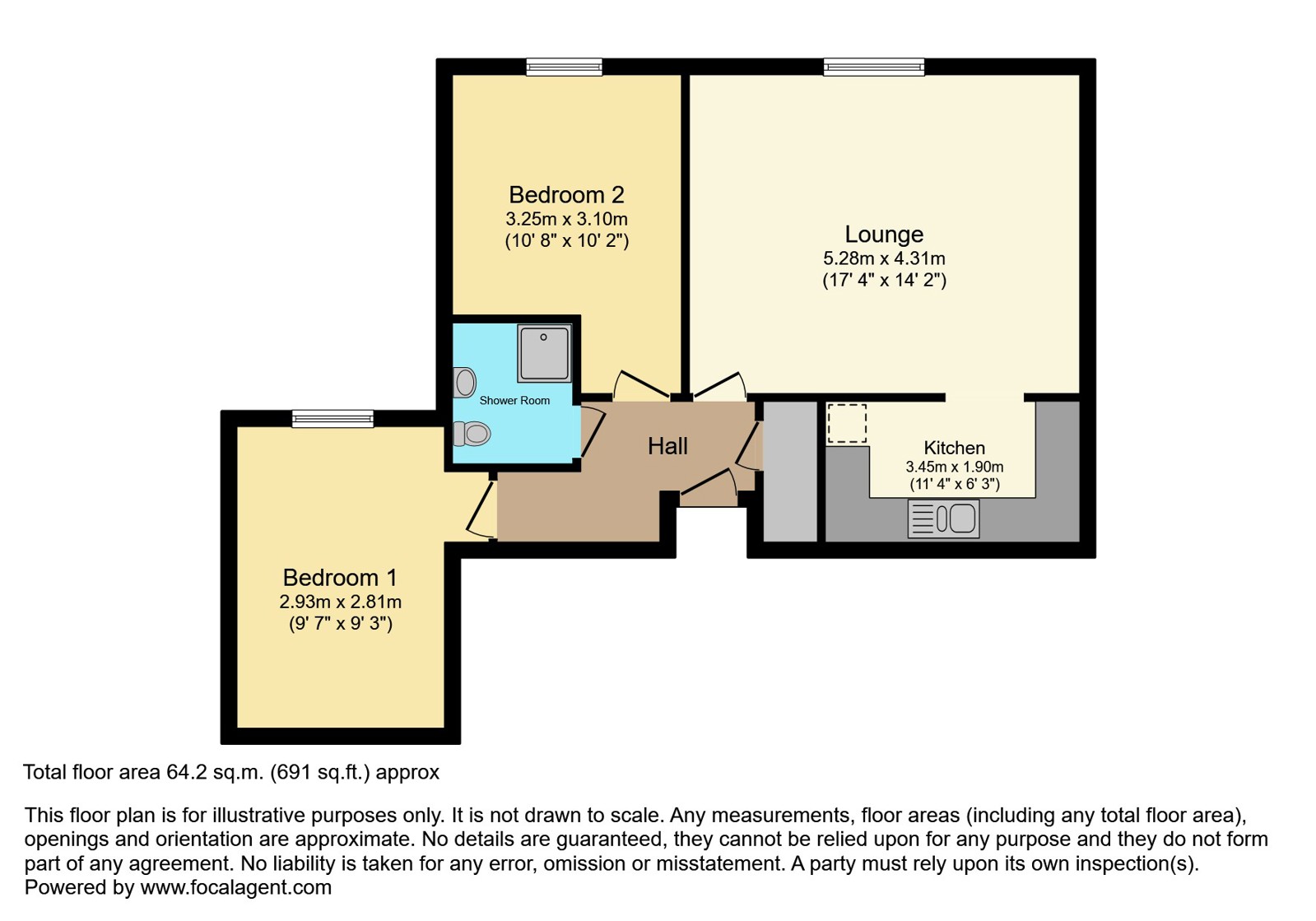 31, Priory Court, Wellington floorplan