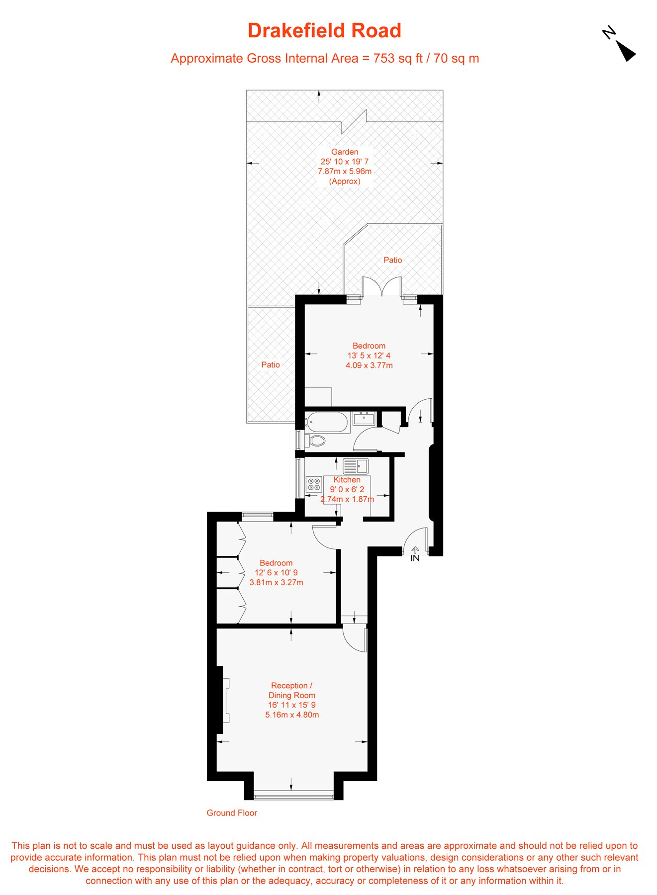Ground Floor Flat, 81, Drakefield Road, London floorplan
