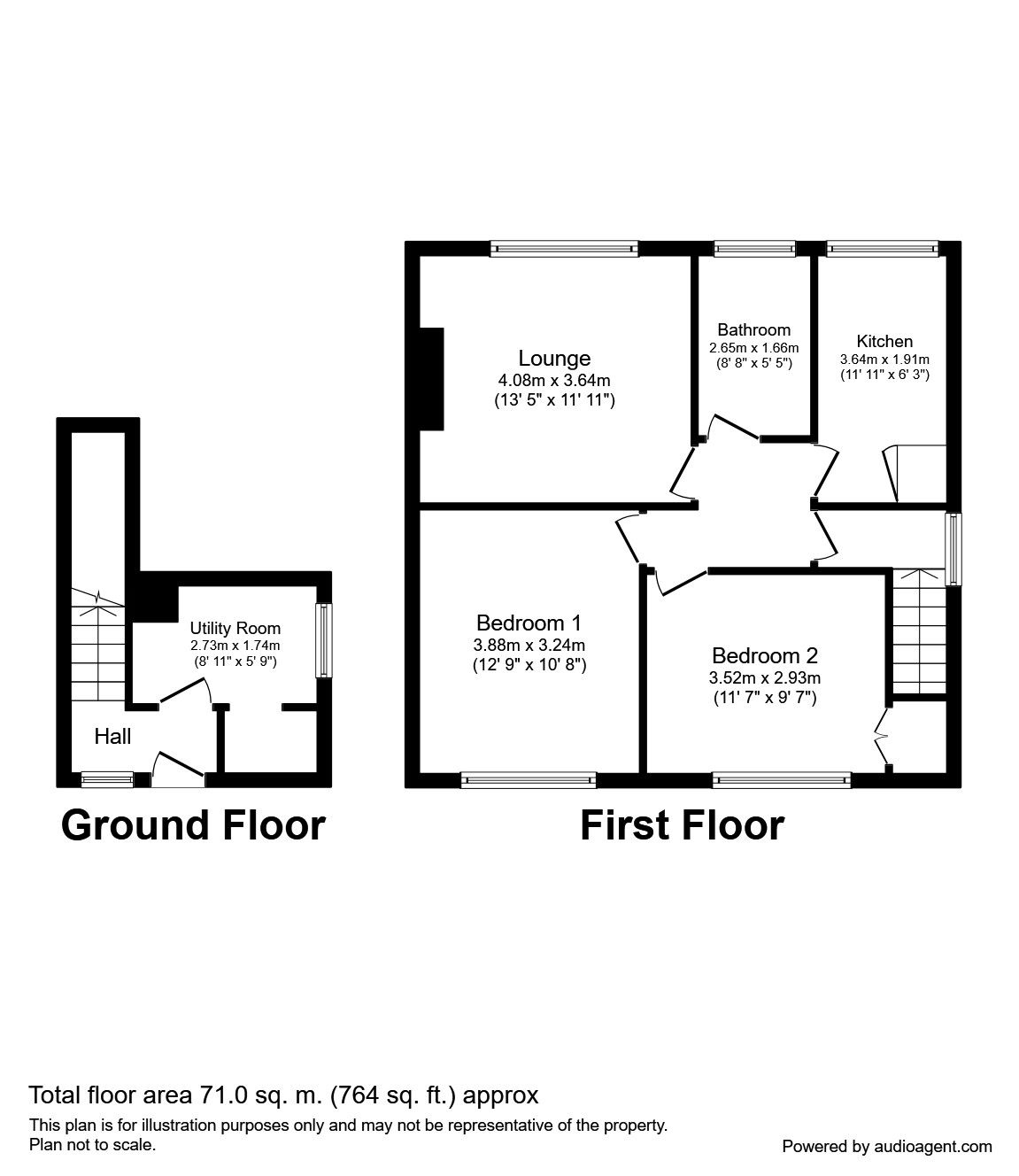 2 Bedrooms Flat to rent in Aspinall Close, Penwortham, Preston PR1