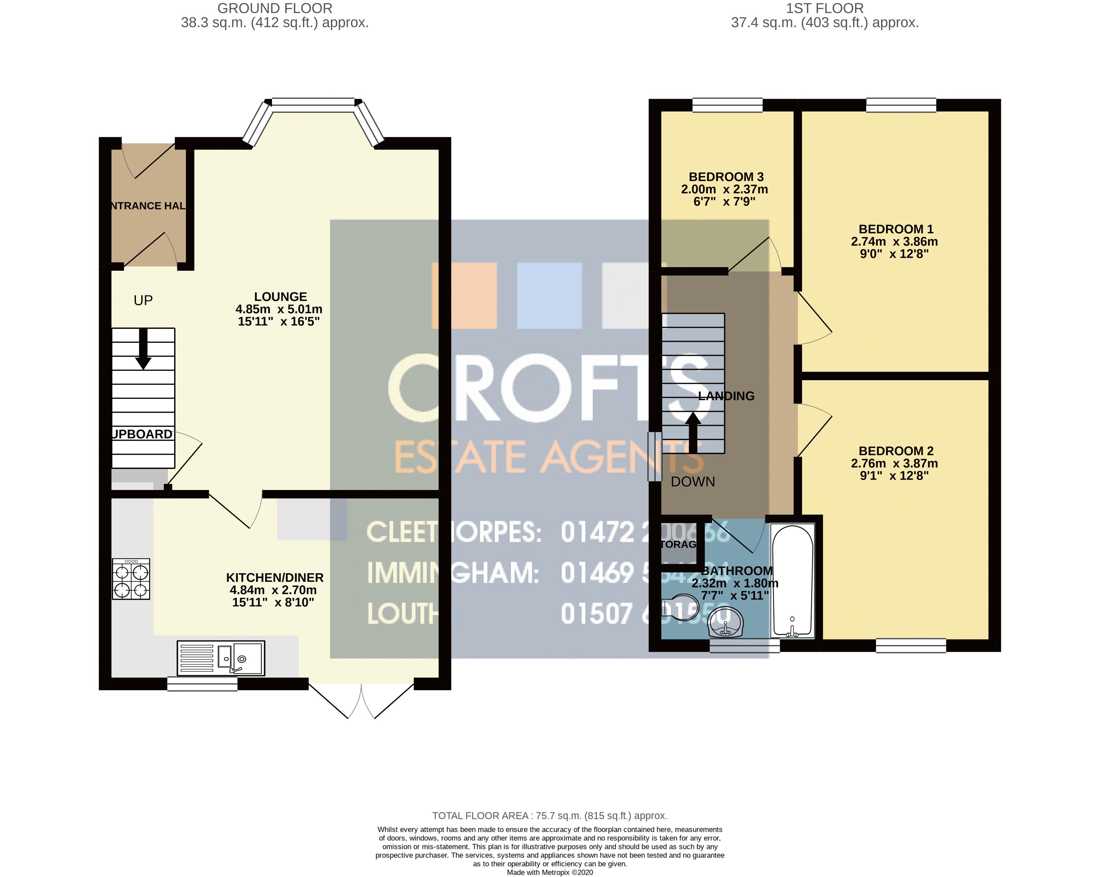 27, Ferndown Drive, Immingham floorplan