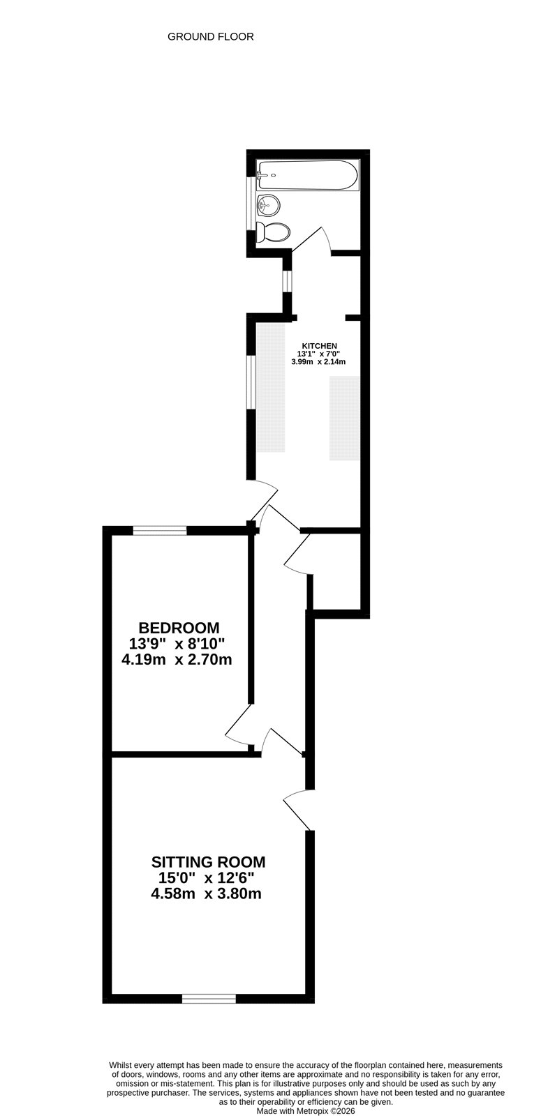 Flat 1, 52, Birchett Road, Hampshire floorplan