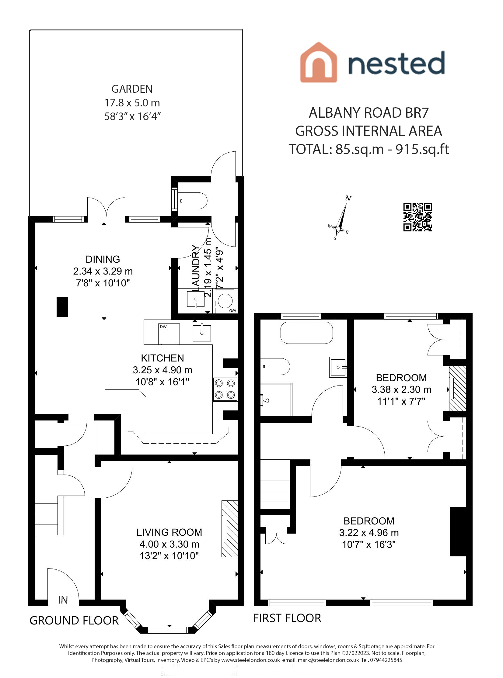 Albany Road, Chislehurst, Kent BR7, 2 bedroom terraced house for sale