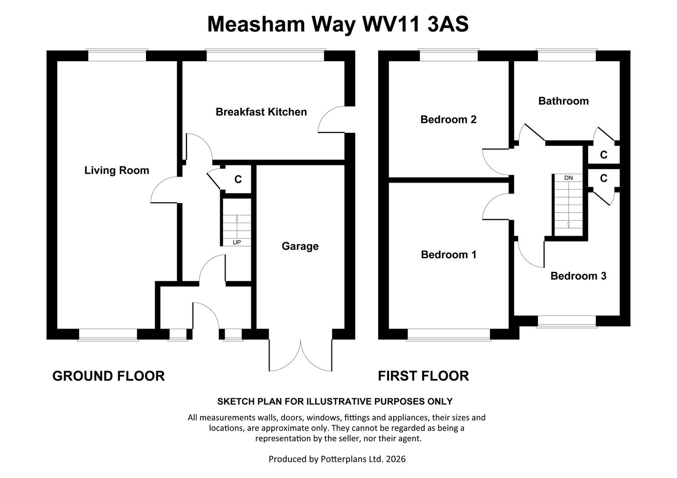 65, Measham Way, Wolverhampton floorplan
