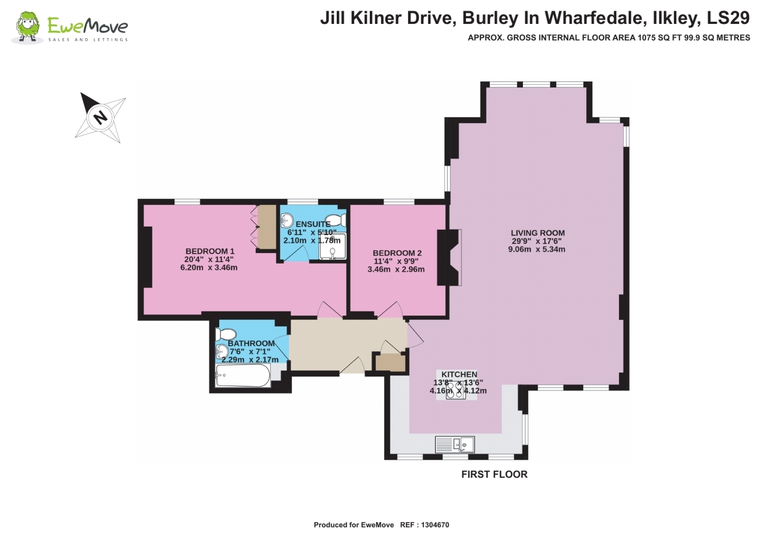 7, Jill Kilner Drive, Ilkley floorplan