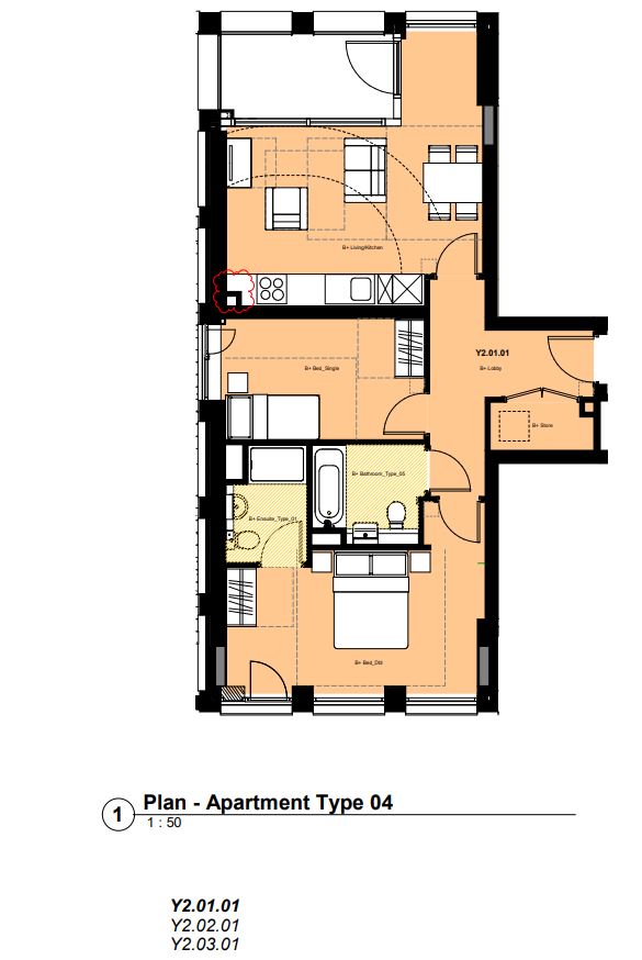 MASTER FILE Flat 203, 1 Milliners Way, Woking floorplan