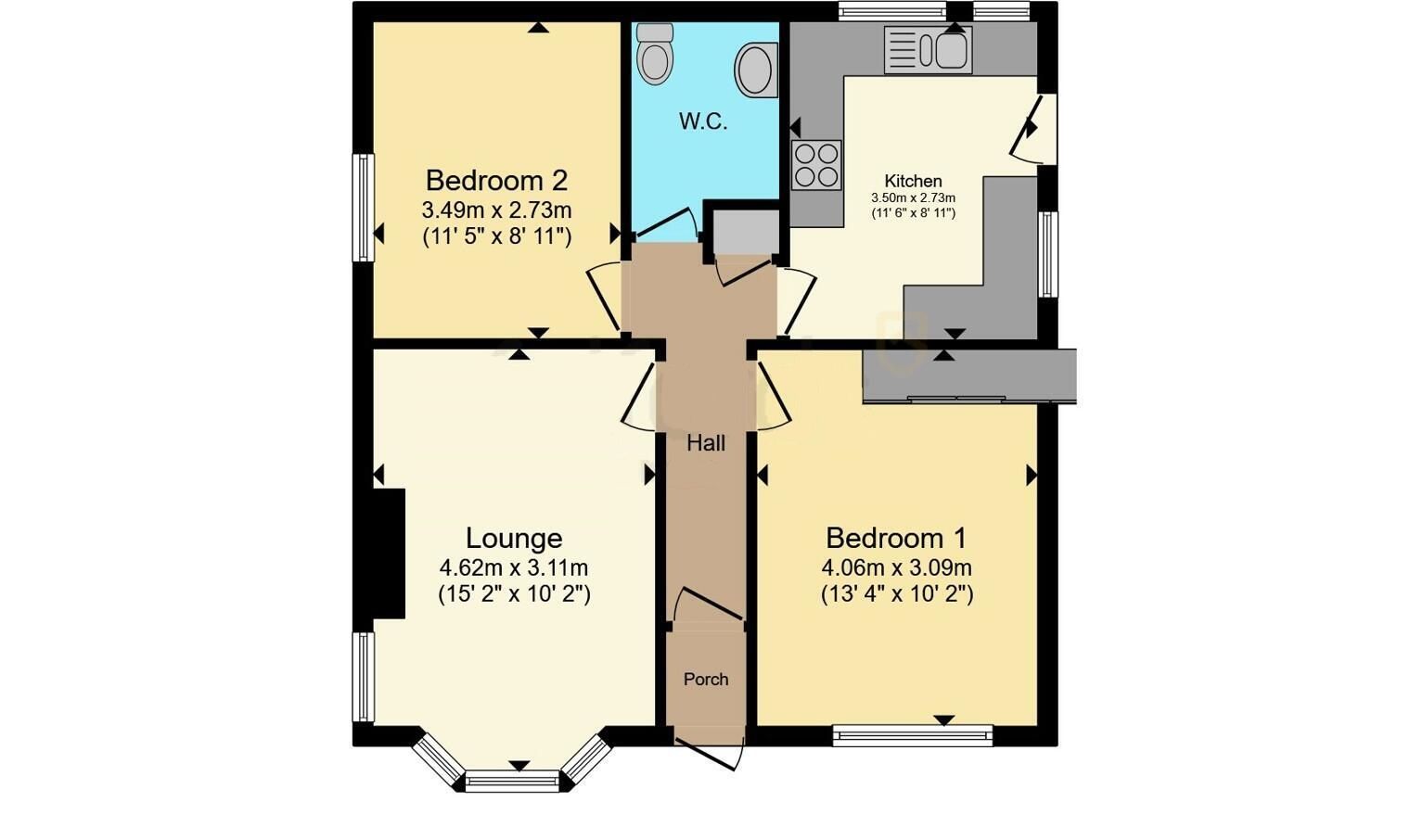 5, Carlton Close, Paignton floorplan