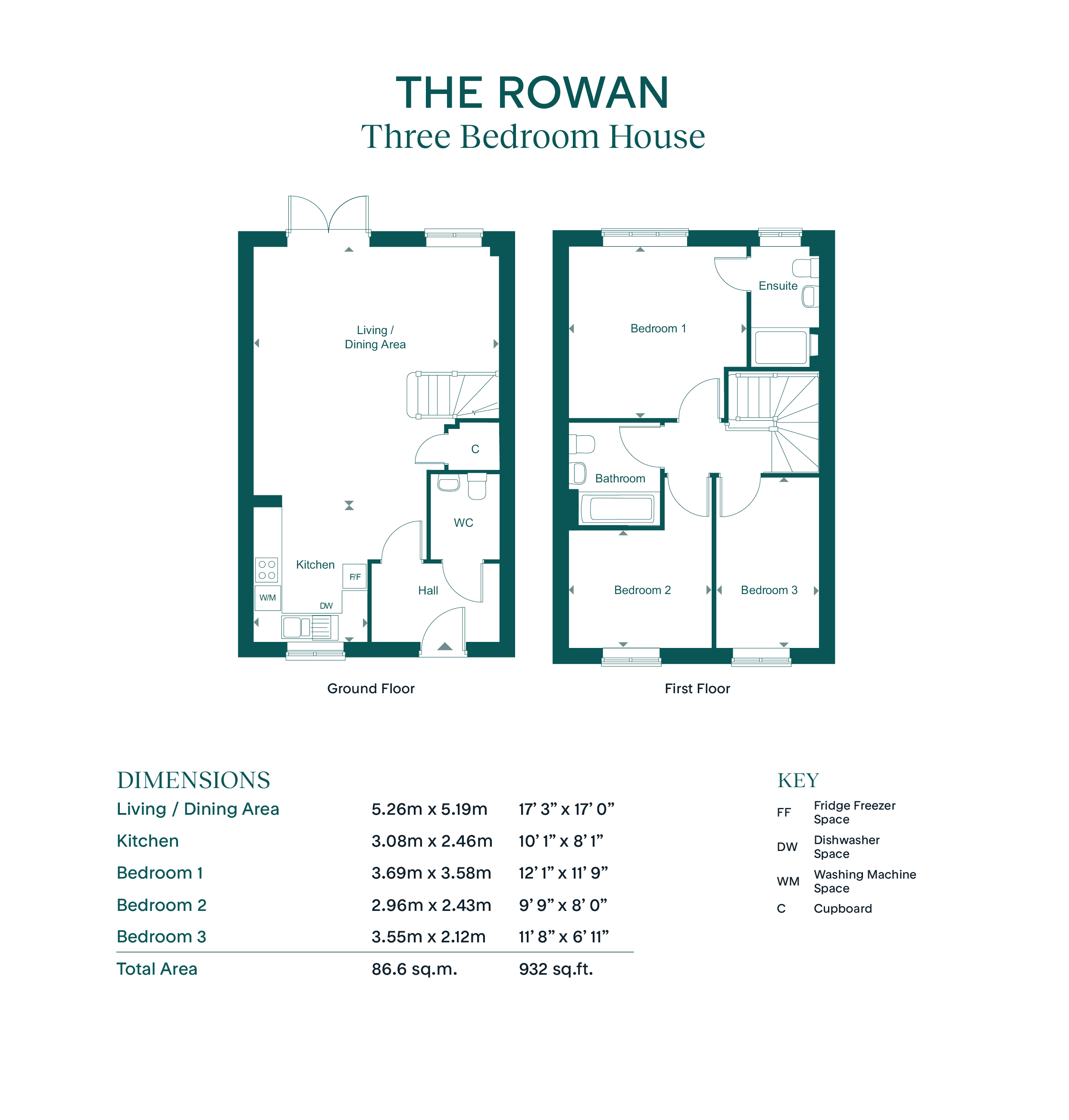 14 elm avenue - rowan RL flatfair, Leaf Living at Western Gate, Northampton, NN7, Northampton floorplan