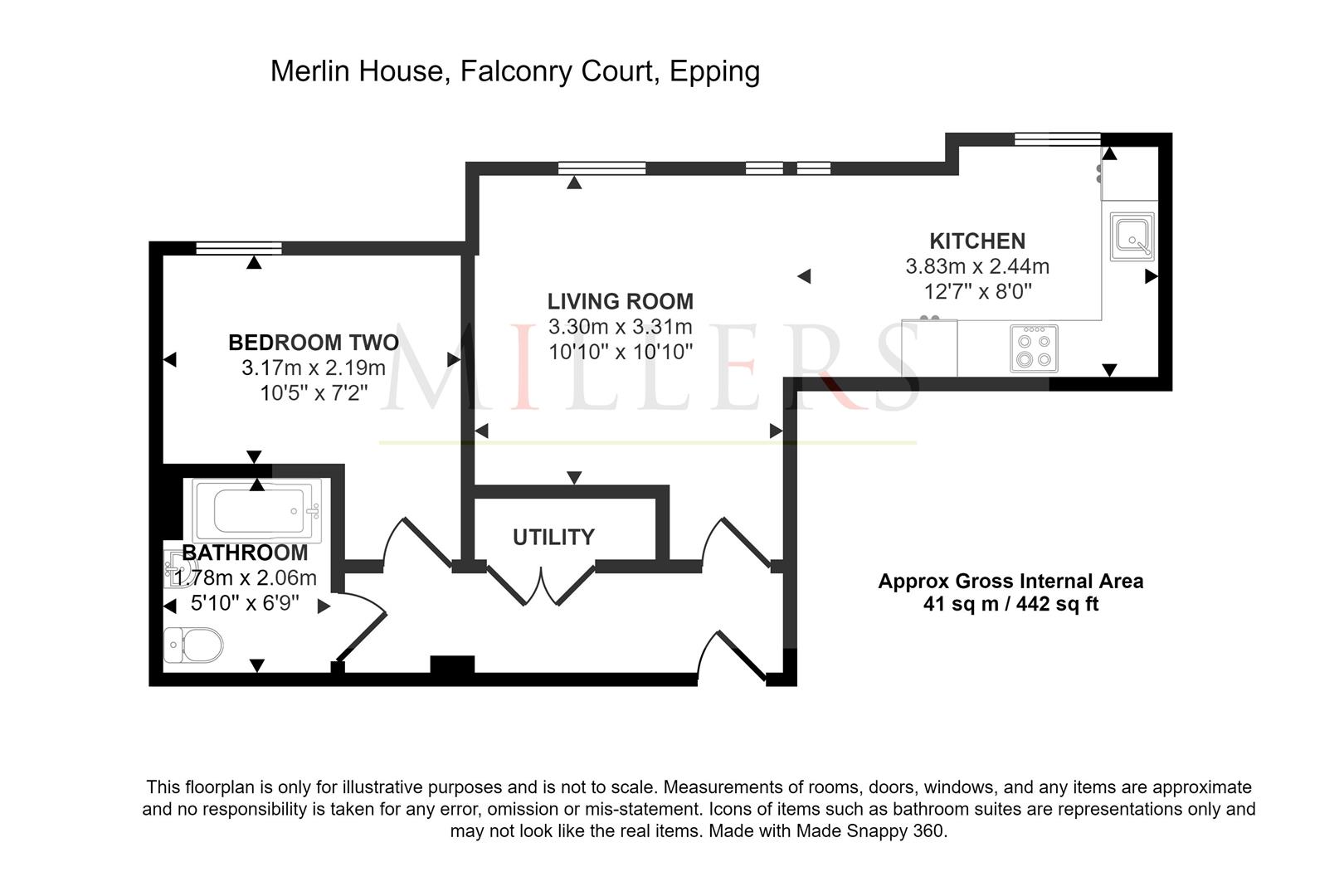 17, Merlin House, Falconry Court, Epping floorplan