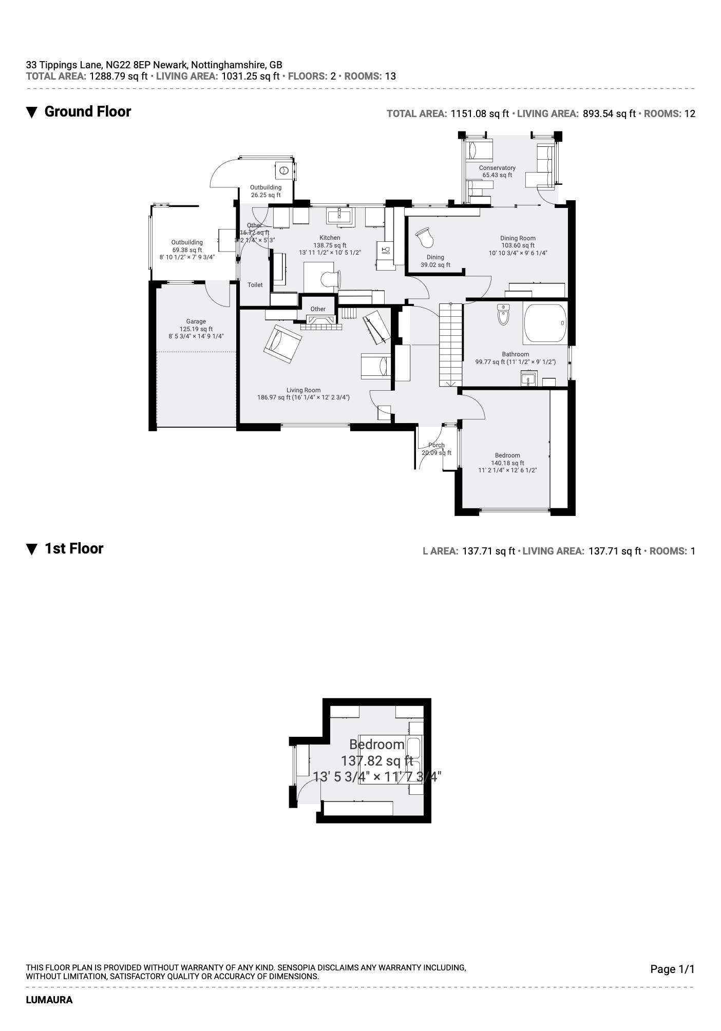33, Tippings Lane, Newark floorplan