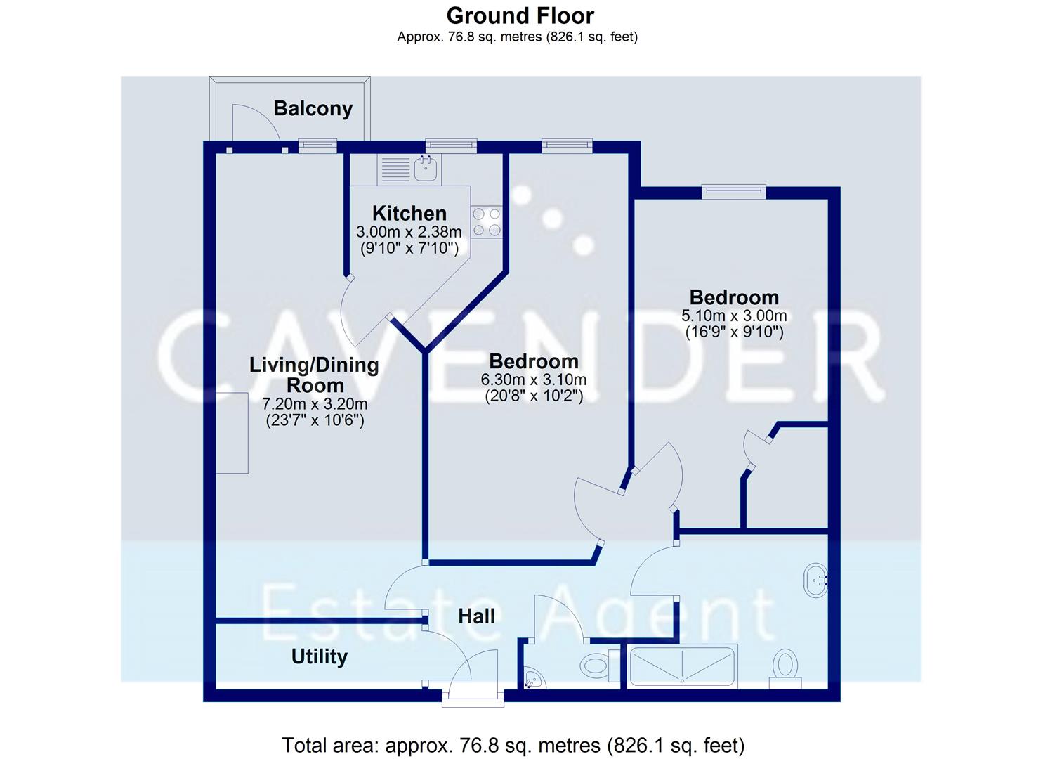 29, 140, The Clockhouse, London Road, Guildford floorplan