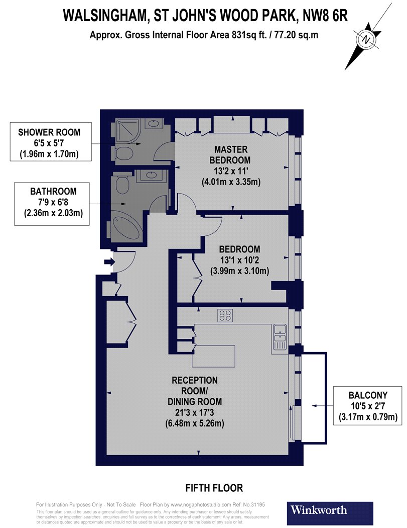 56, Walsingham, St John's Wood floorplan