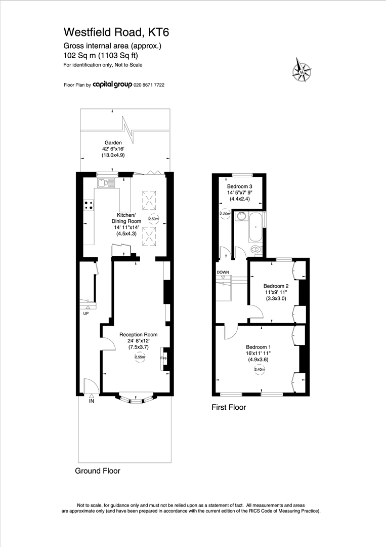 Westfield Road, Surbiton KT6, 3 bedroom terraced house to rent
