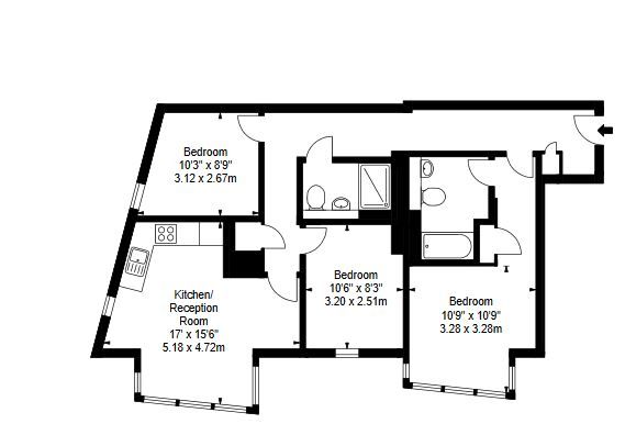 3 Bedrooms Flat to rent in Merchant Square East, London W2