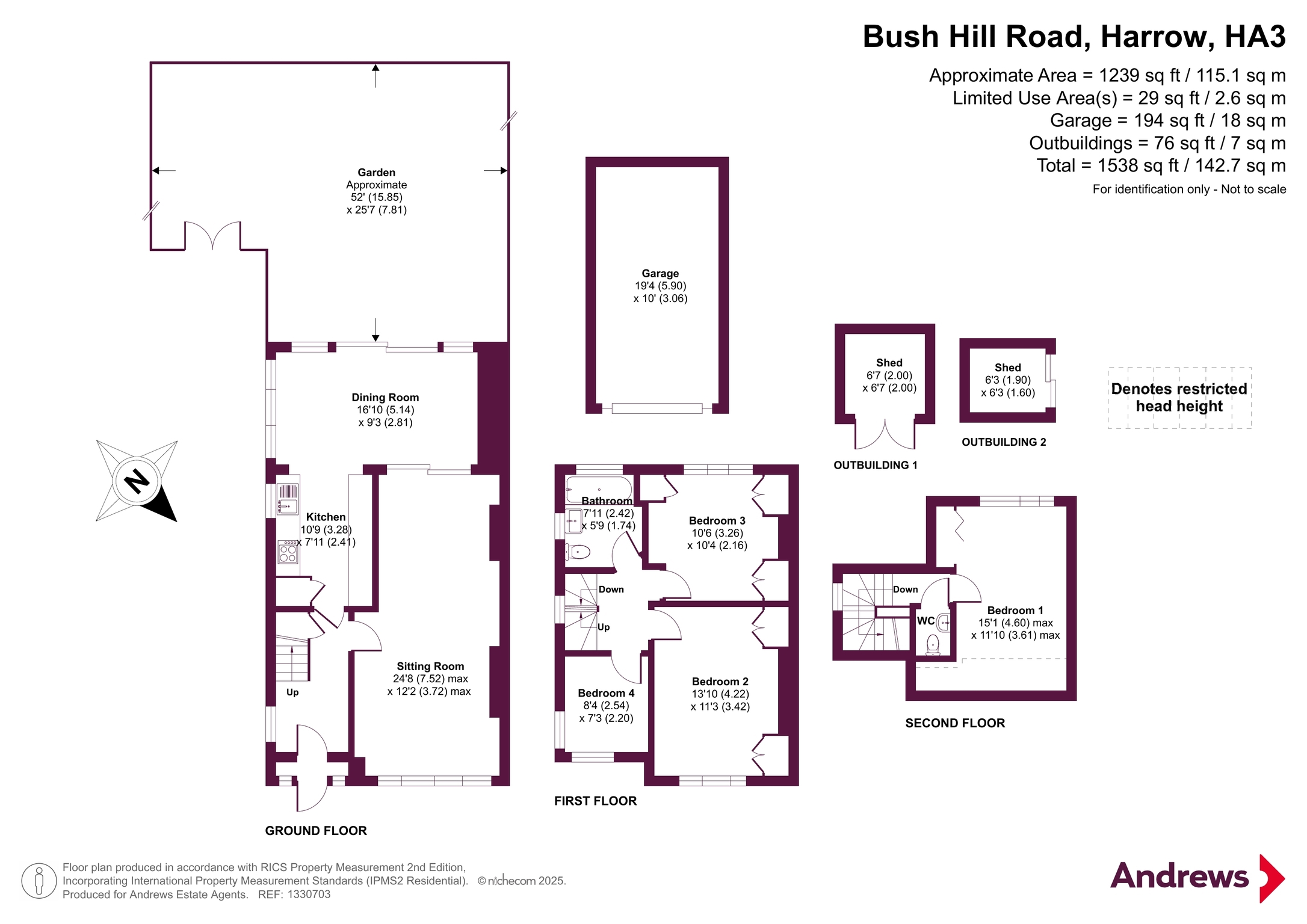 7, Bush Hill Road, Middlesex floorplan