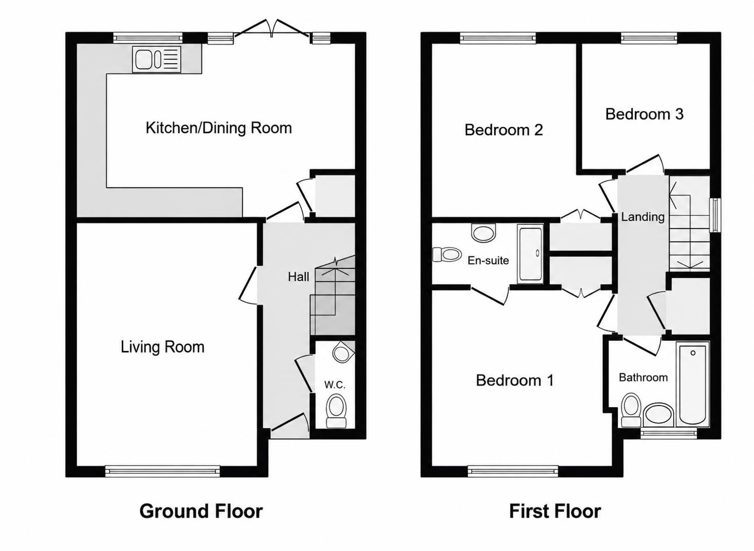 48, Ffordd Glynne, Penymynydd floorplan