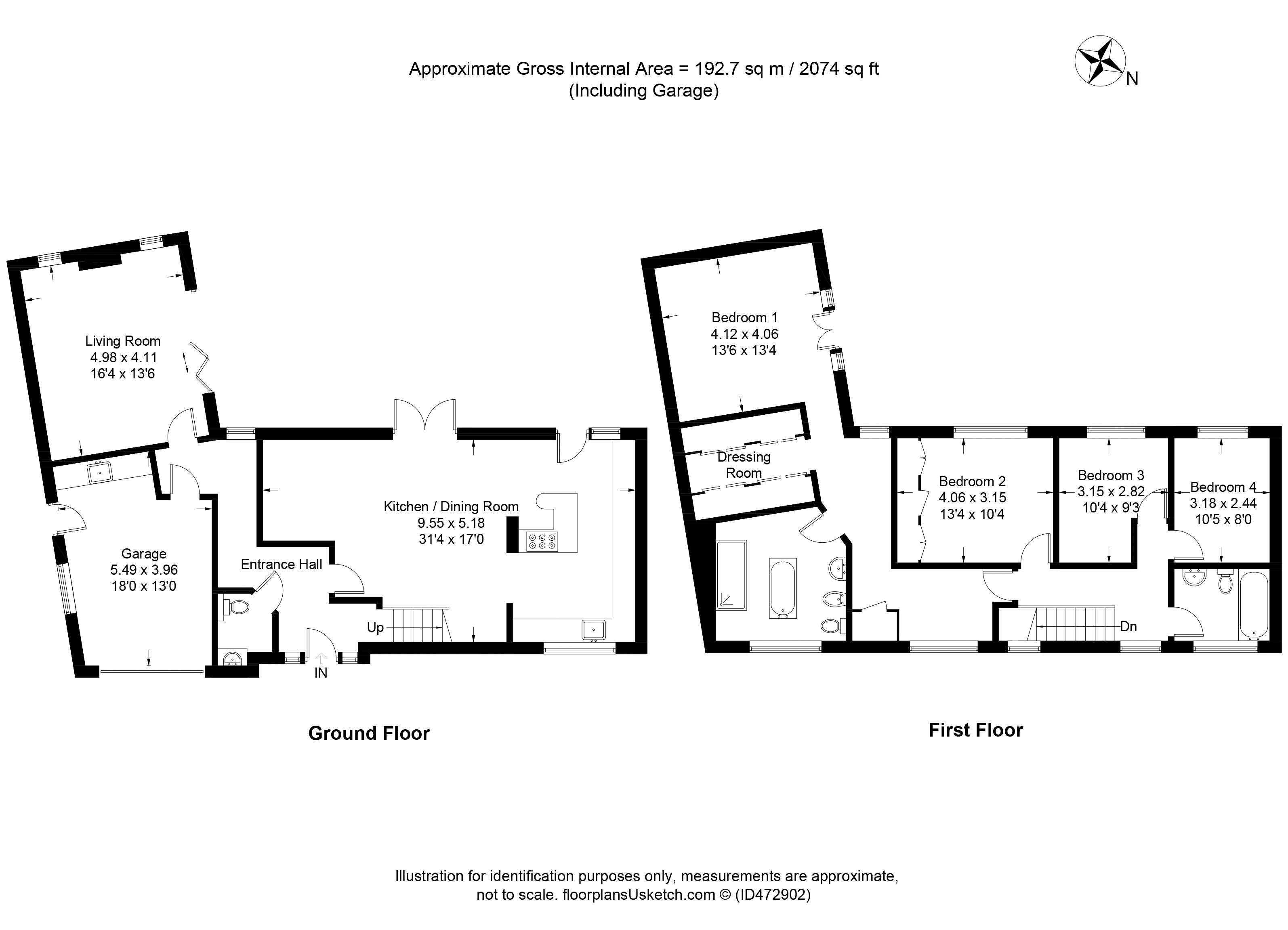 4 Bedrooms Detached house for sale in Little Heath Road, Chobham, Woking GU24