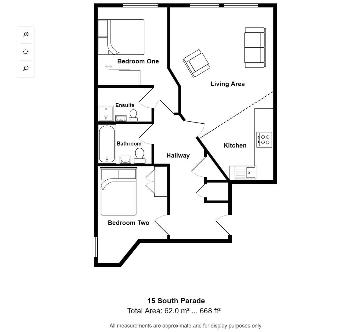 Flat 19,, 15 South Parade, Leeds floorplan