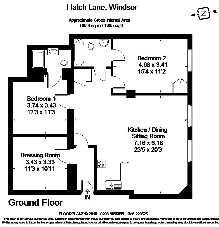 3 Bedrooms Flat to rent in Hatch Lane, Windsor SL4