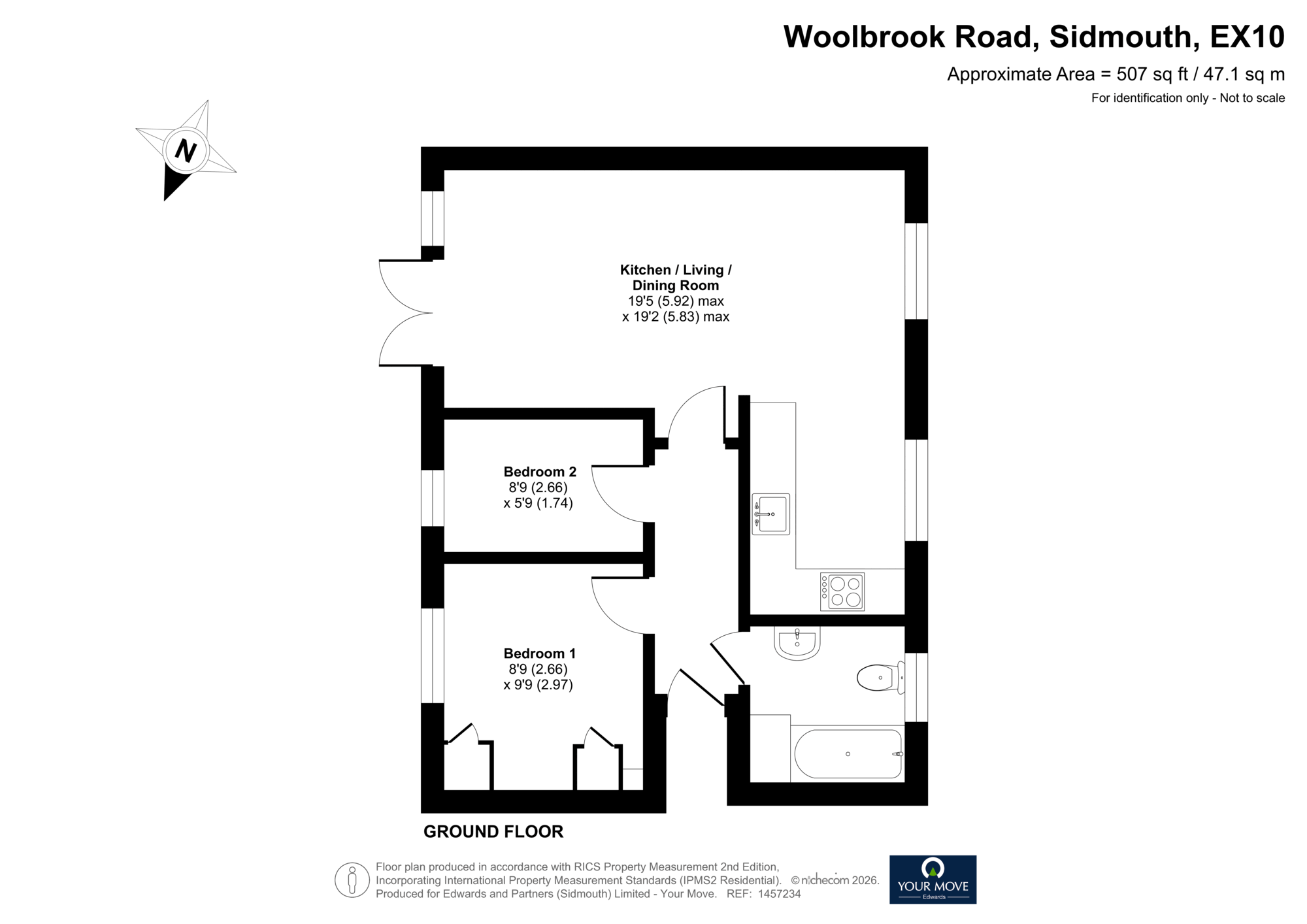 Flat 20, Anstis Court, 44, Woolbrook Road, Devon floorplan