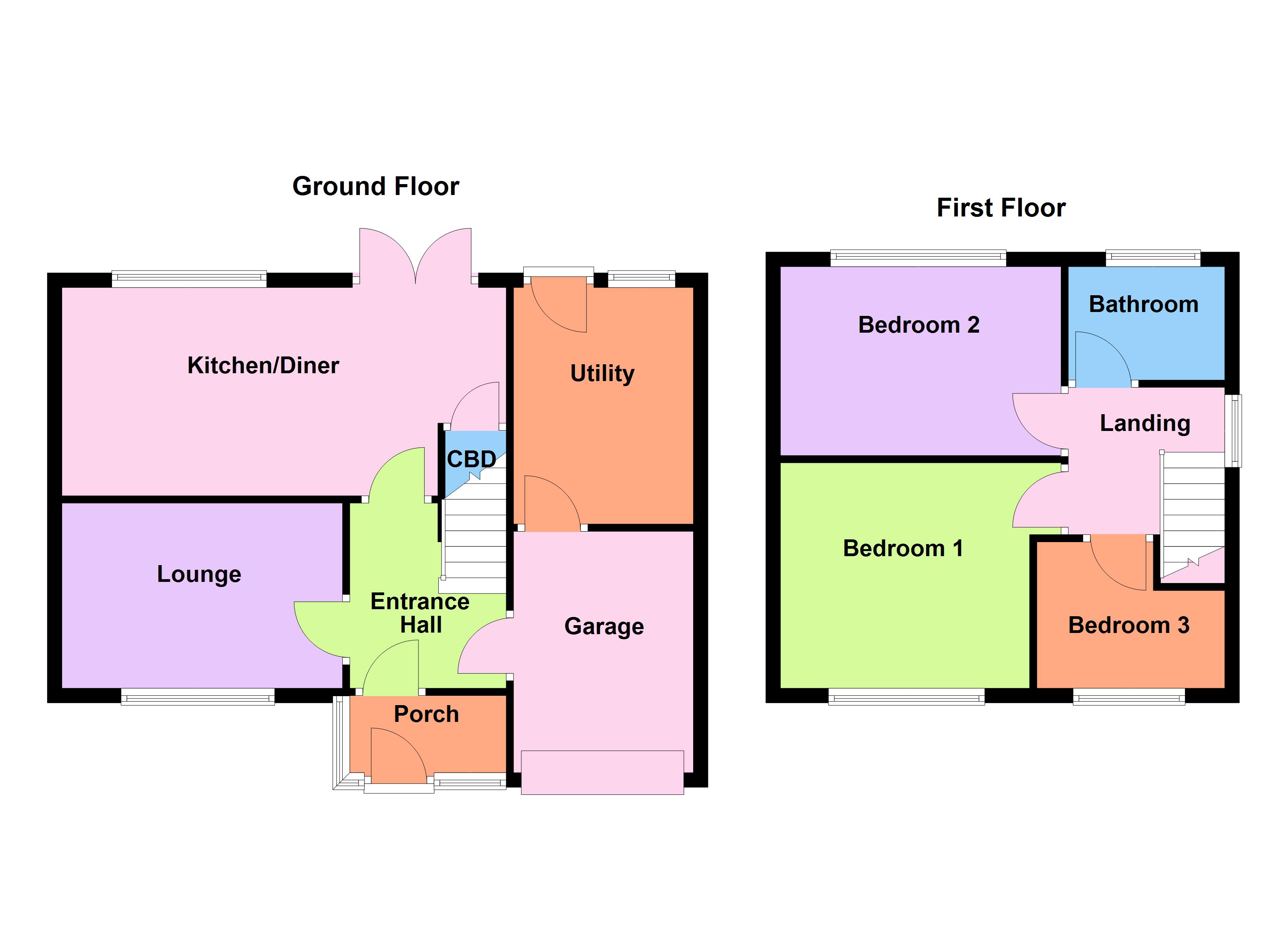3, Cheviot Drive, Doncaster floorplan