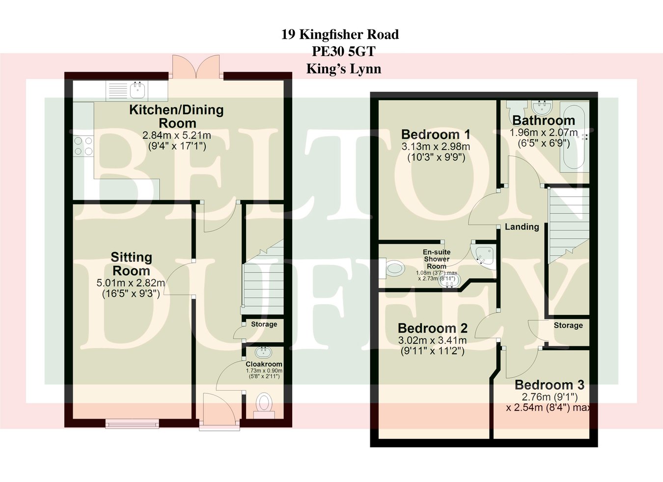 19, Kingfisher Road, King's Lynn floorplan