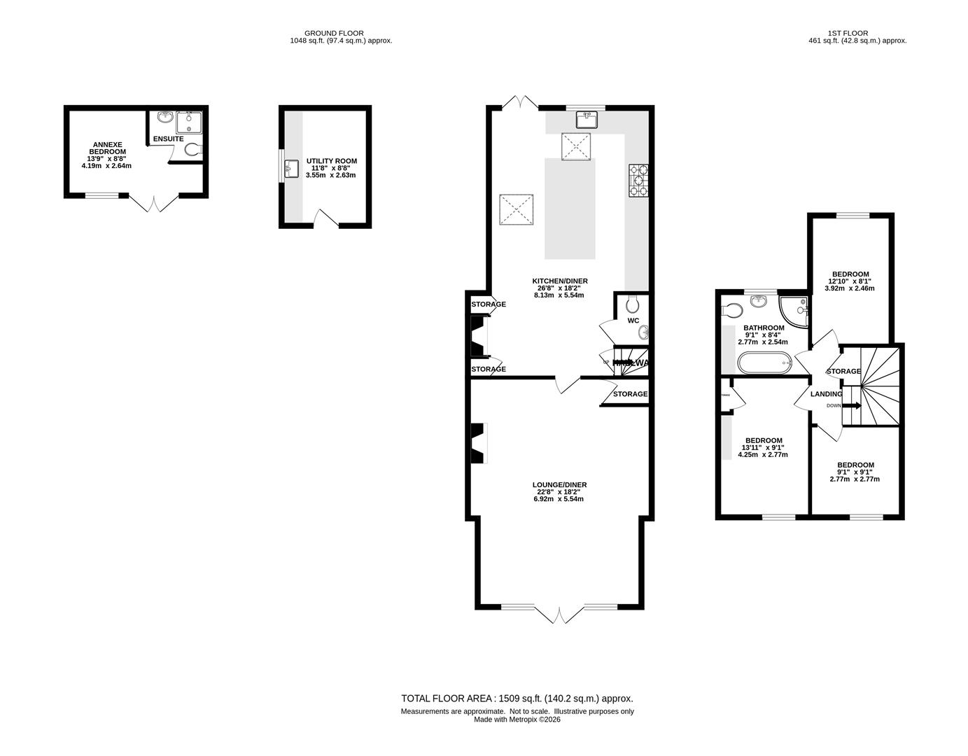 Wild Rose Cottage, 12 Brentwood Road, Brentwood floorplan