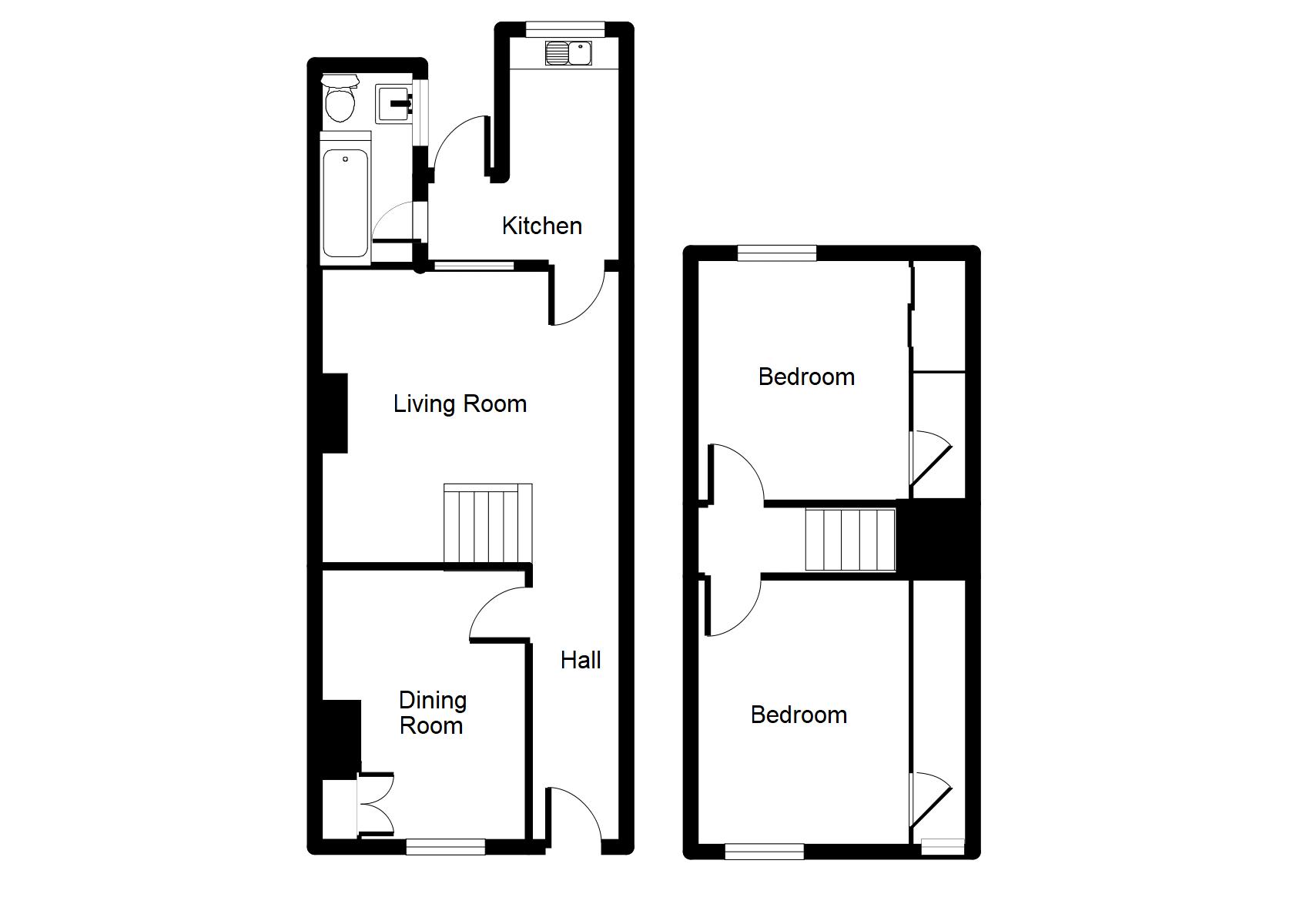 2 Bedrooms Terraced house for sale in Park Road, Ruthin LL15