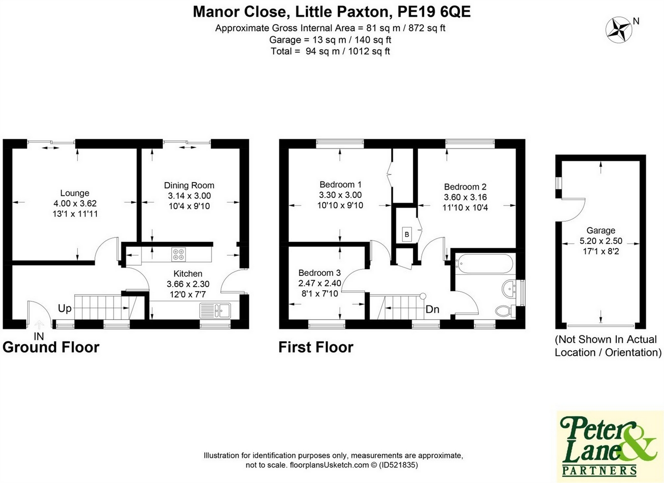 3 Bedrooms Semi-detached house for sale in Little Paxton, St Neots, Cambridgeshire PE19