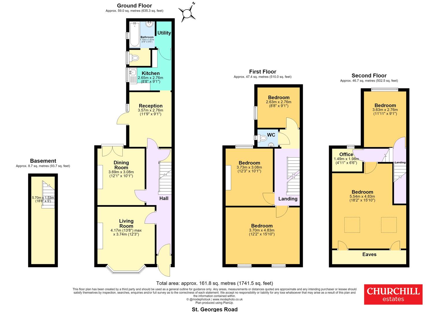 35, St. Georges Road, London floorplan