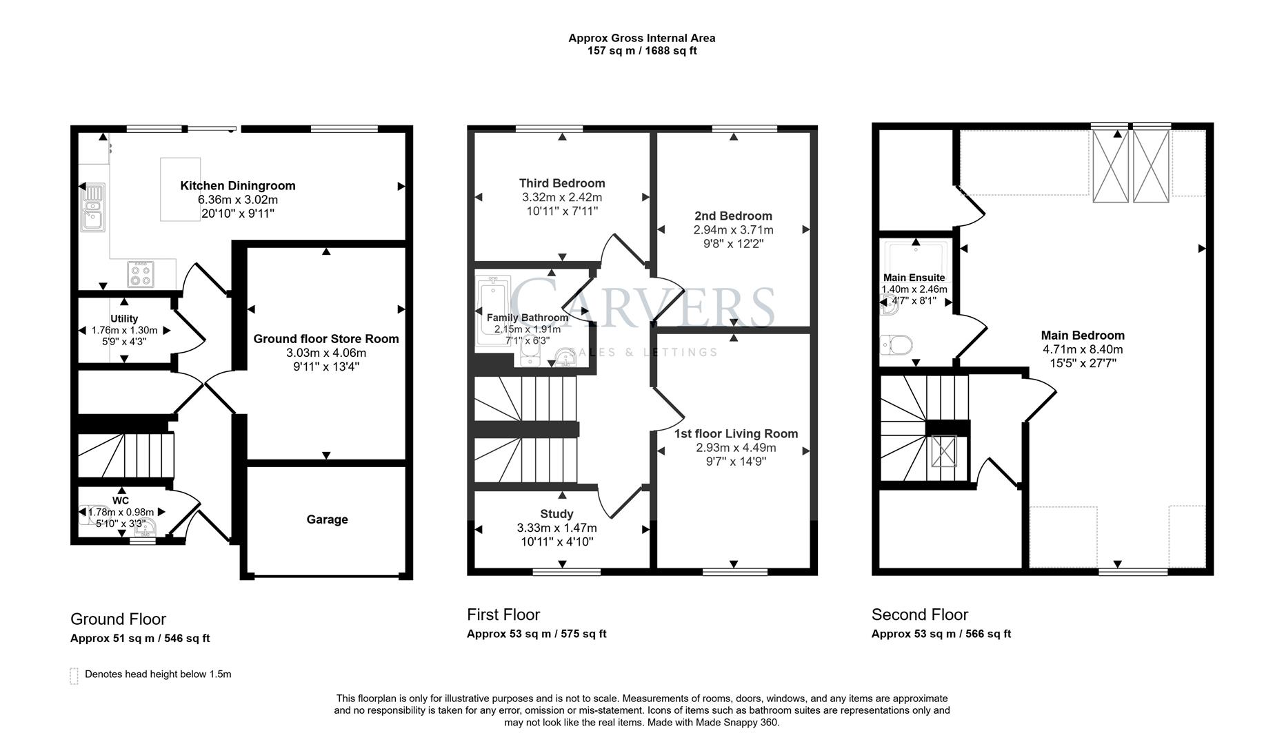 6, Cornflower Close, Darlington floorplan