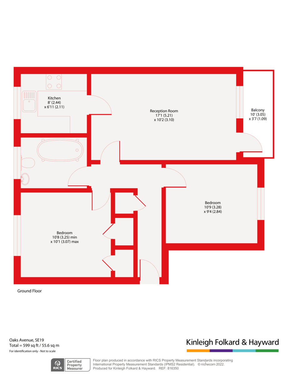 Flat 9, Oakdene,, Oaks Avenue, London floorplan
