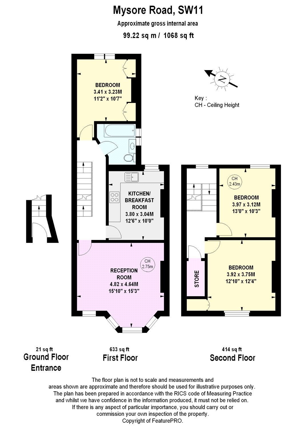 3 Bedrooms Flat for sale in Mysore Road, Battersea, London SW11