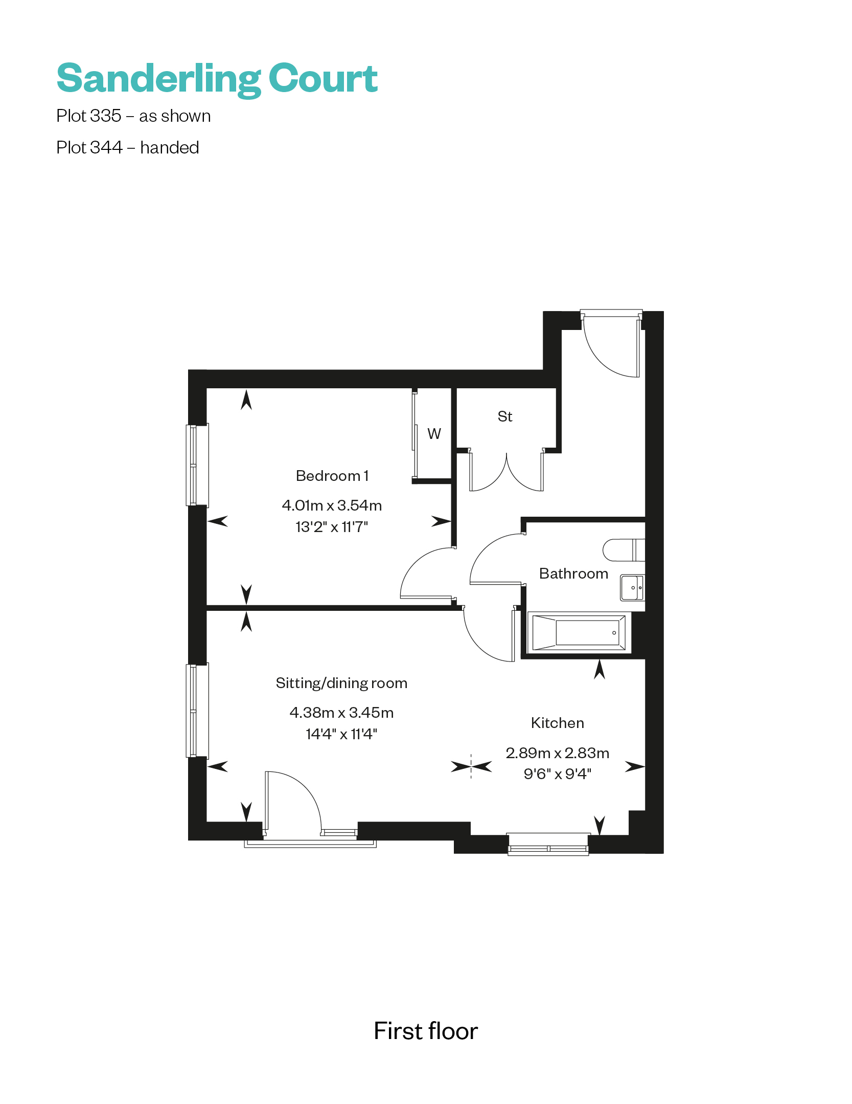 344, 18 Goshawk Road, Lancing, Bn15 9Gt floorplan
